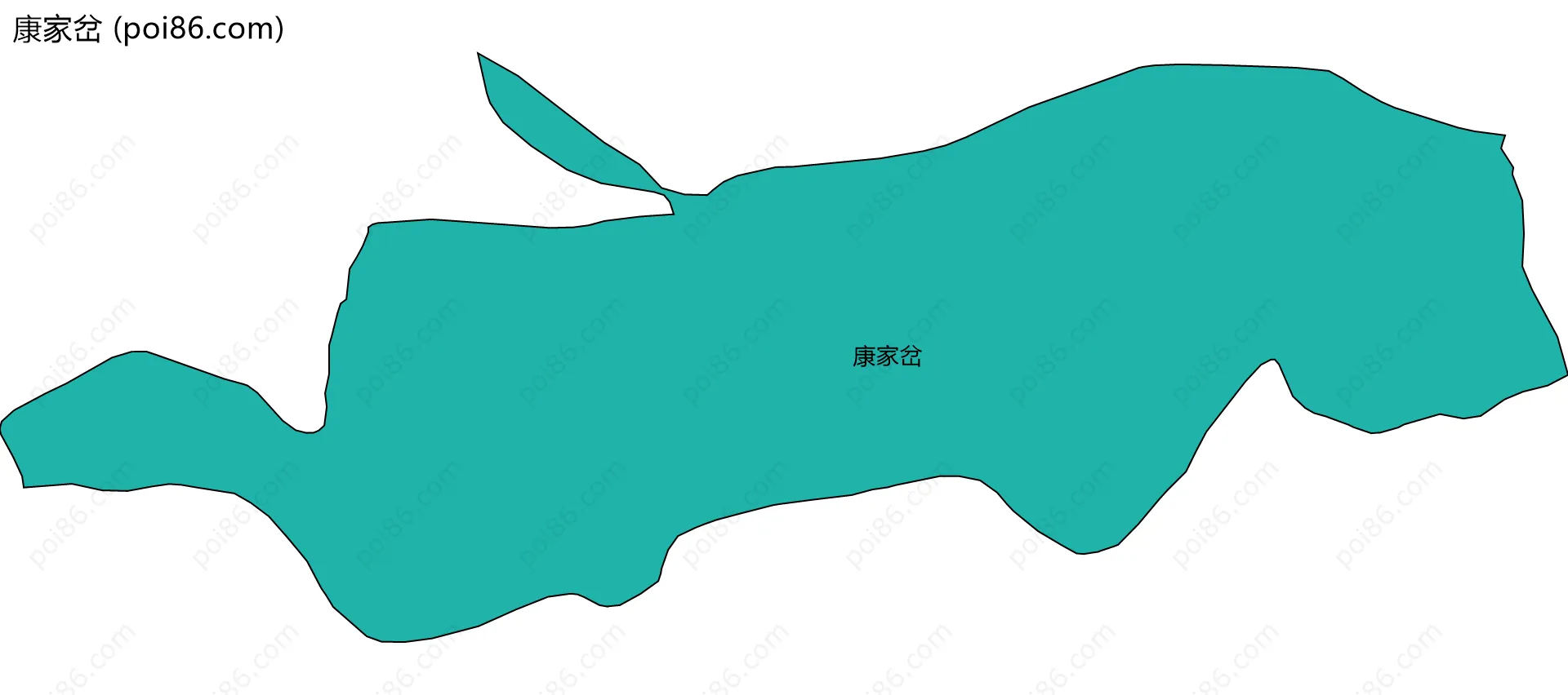 康家岔边界地图