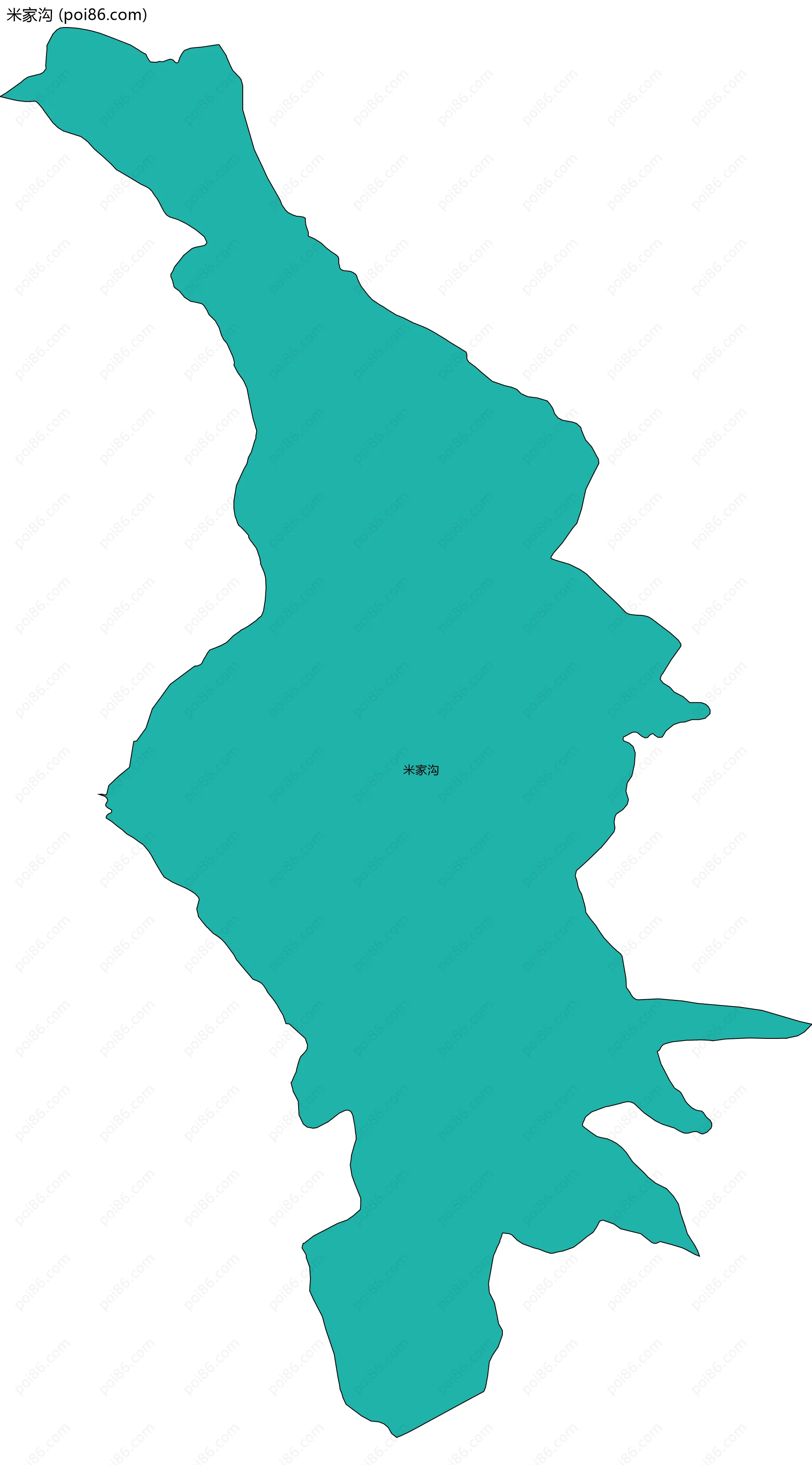 米家沟边界地图