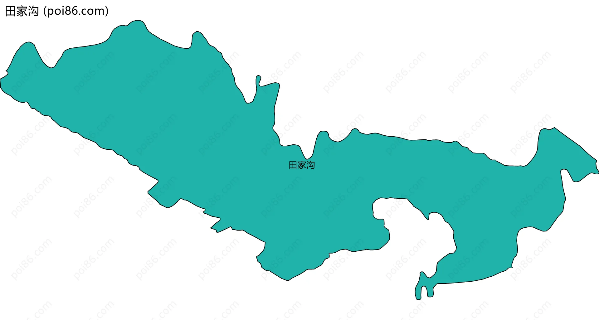 田家沟边界地图