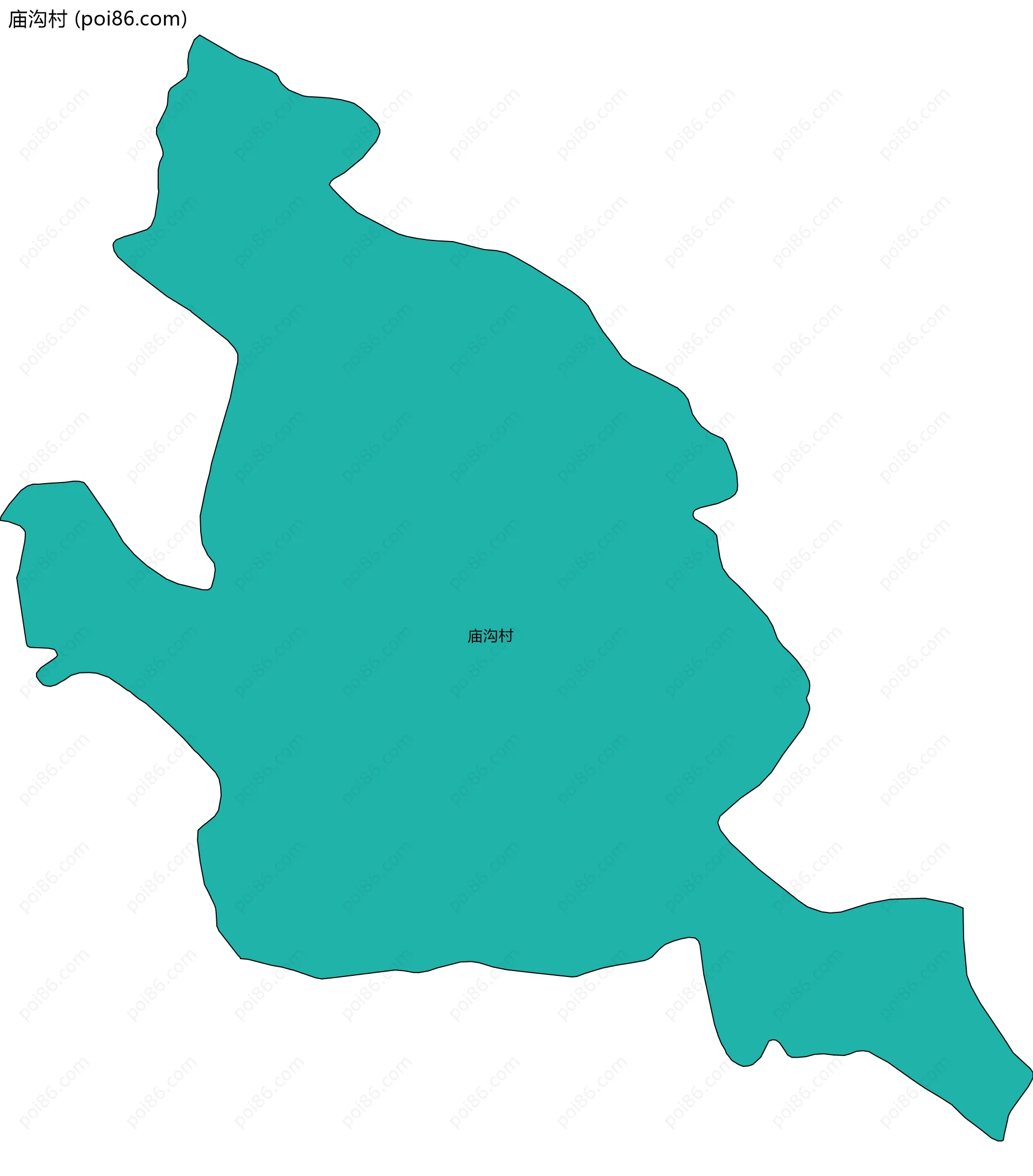 庙沟村边界地图