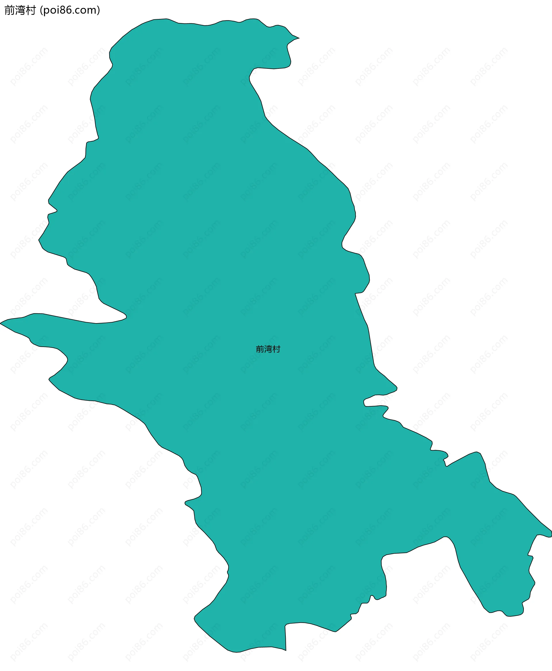 前湾村边界地图