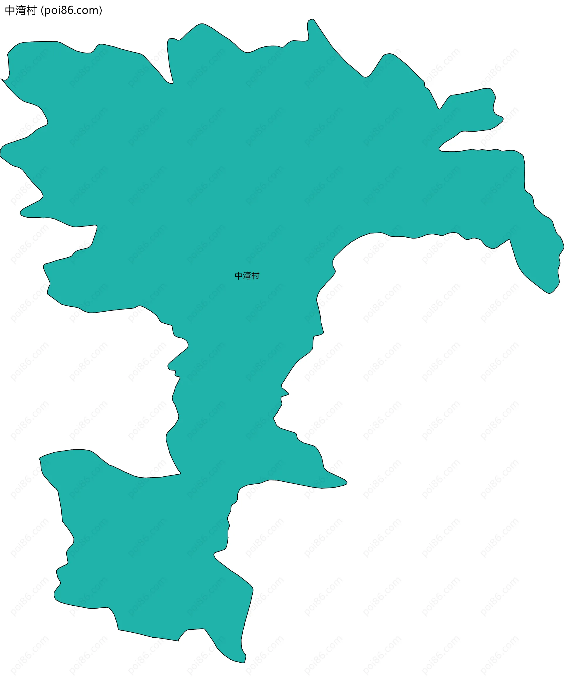 中湾村边界地图