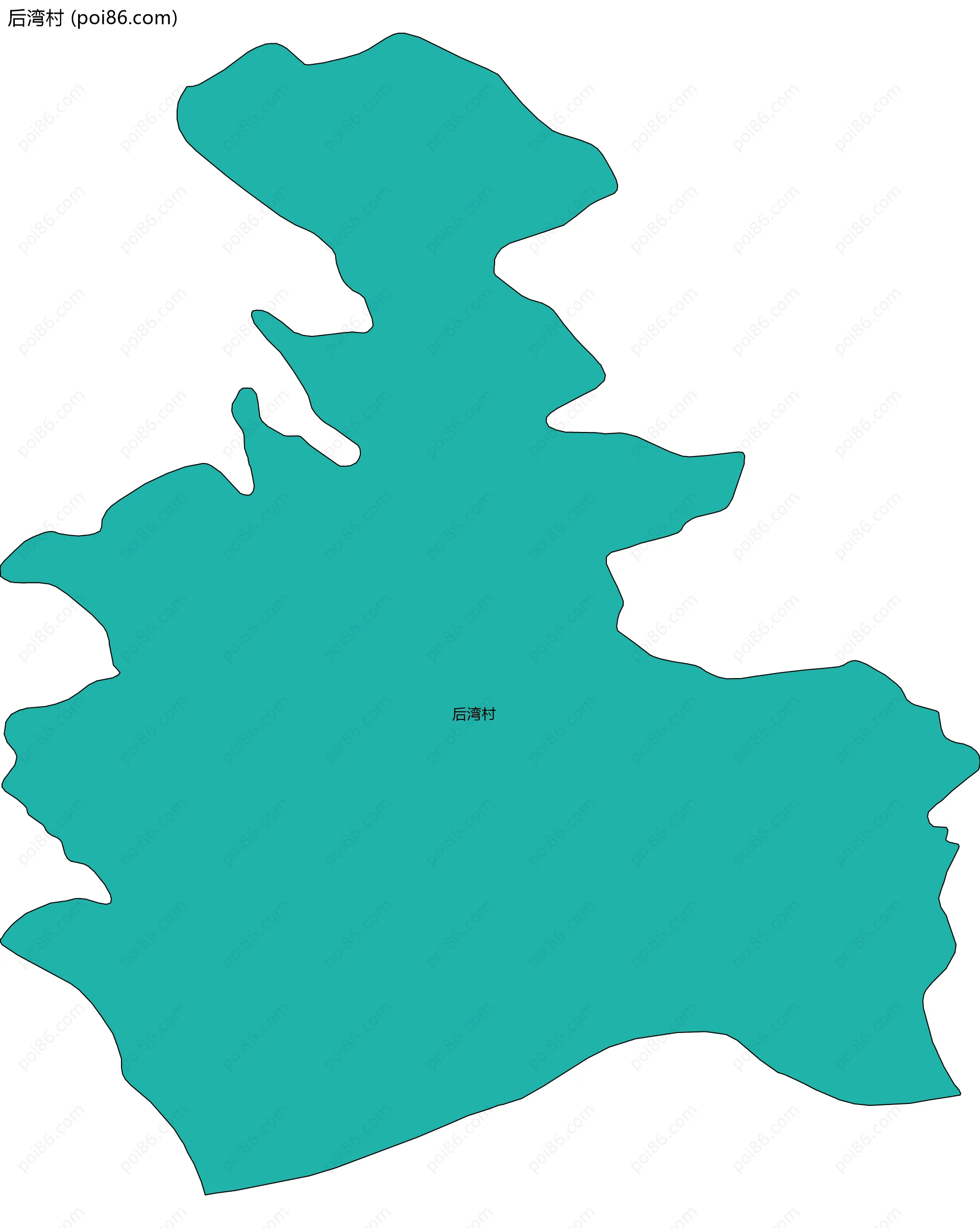 后湾村边界地图