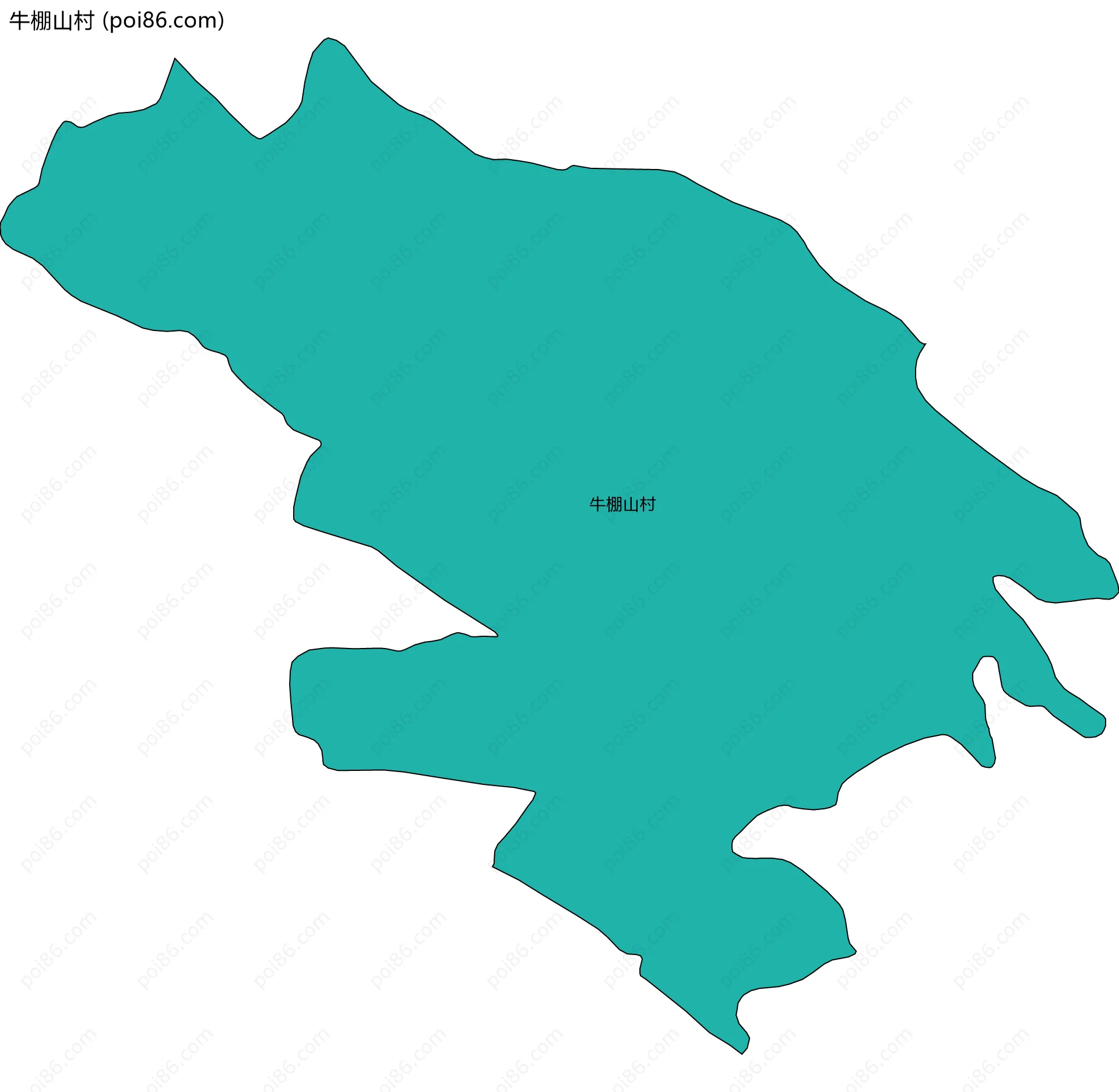 牛棚山村边界地图