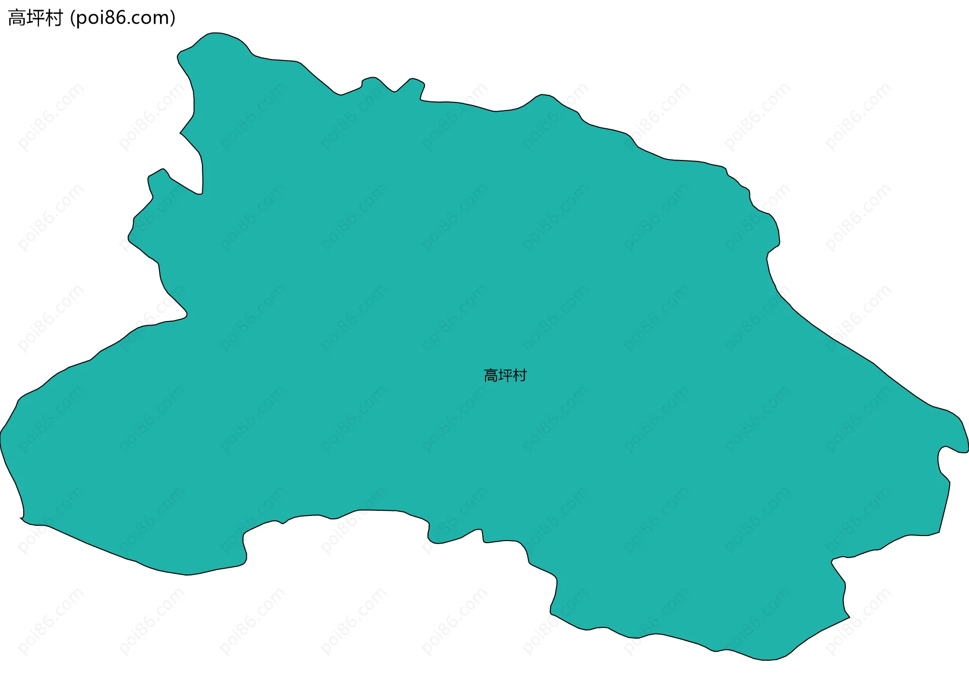 高坪村边界地图