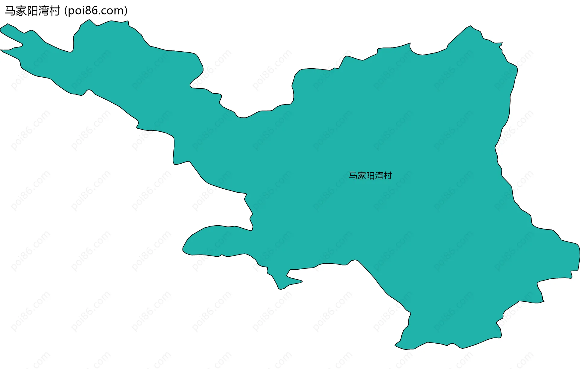 马家阳湾村边界地图