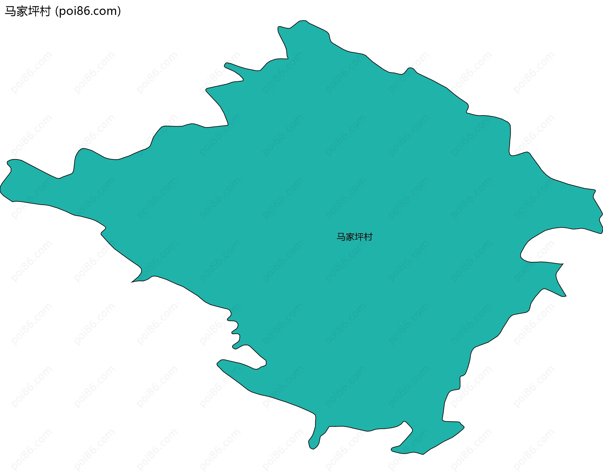 马家坪村边界地图