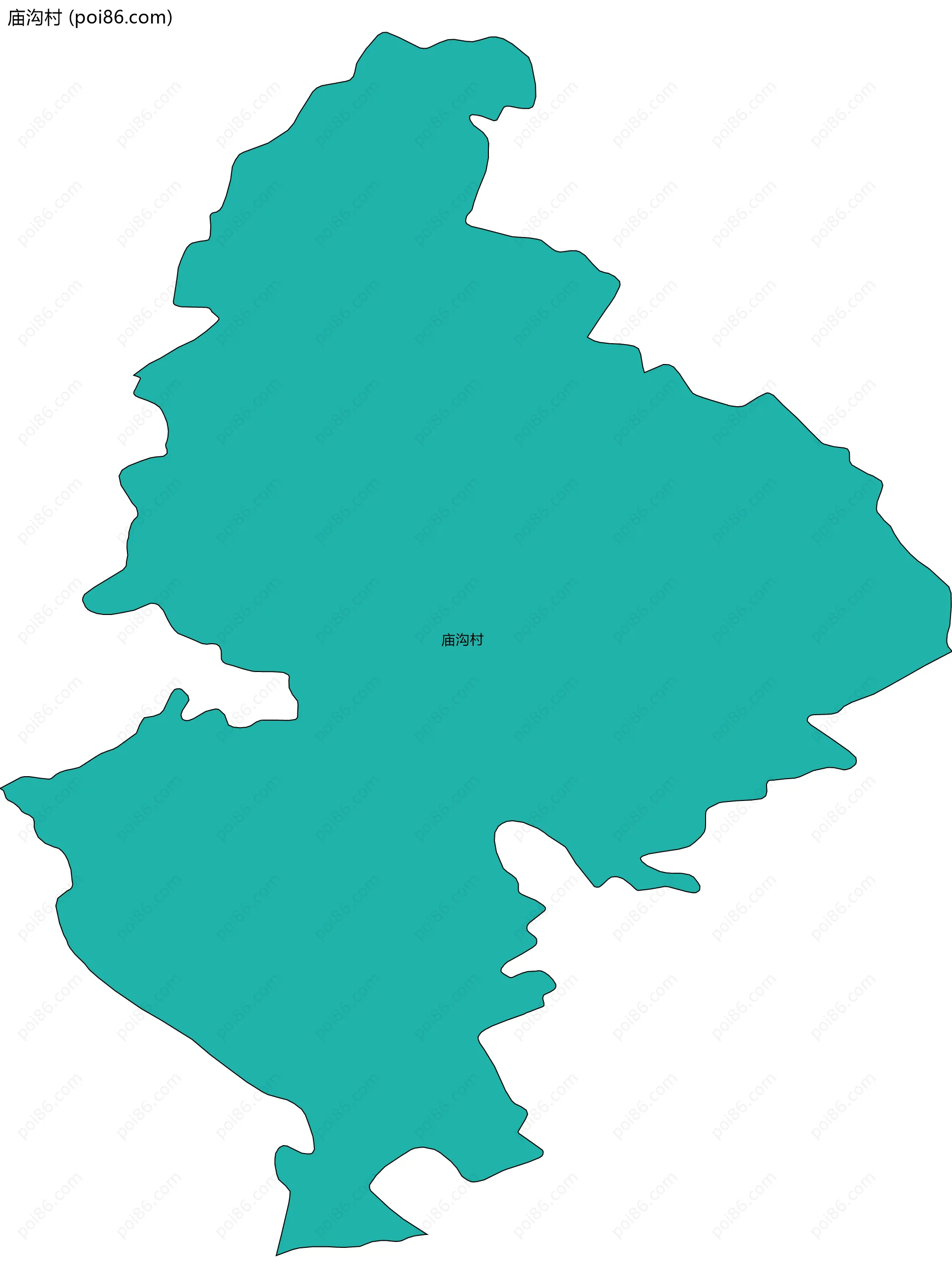 庙沟村边界地图