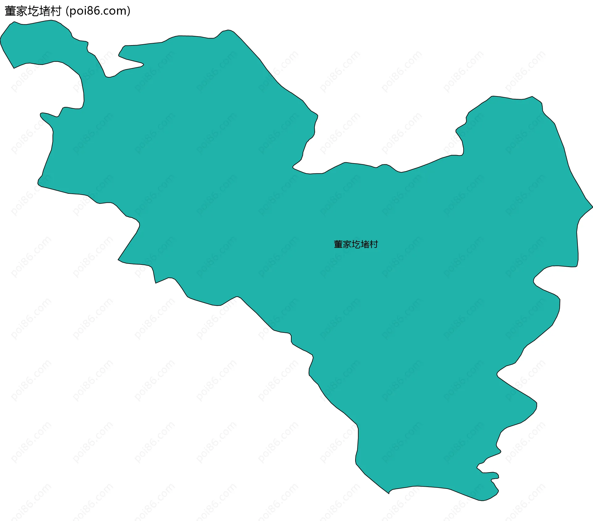 董家圪堵村边界地图