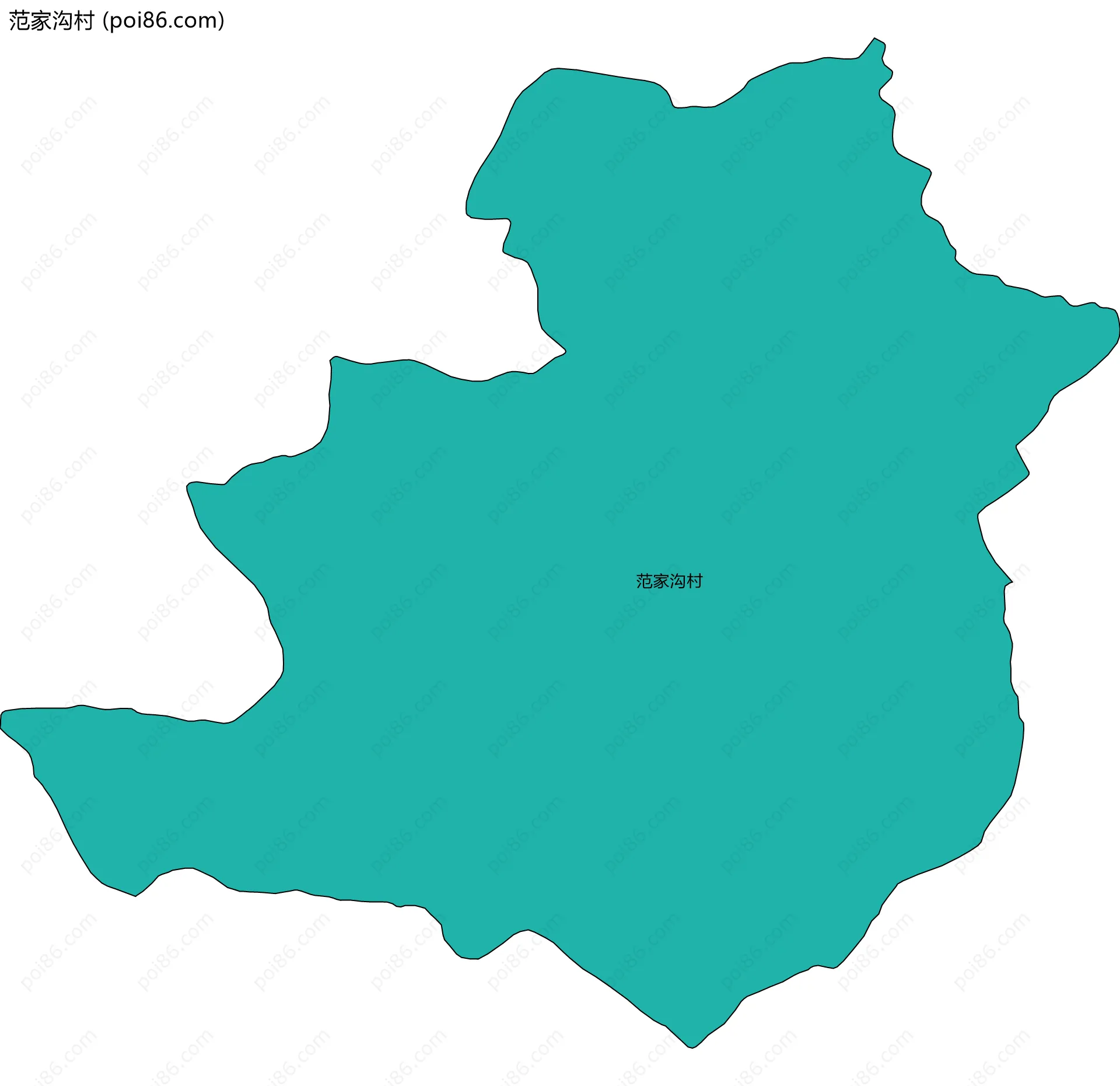 范家沟村边界地图