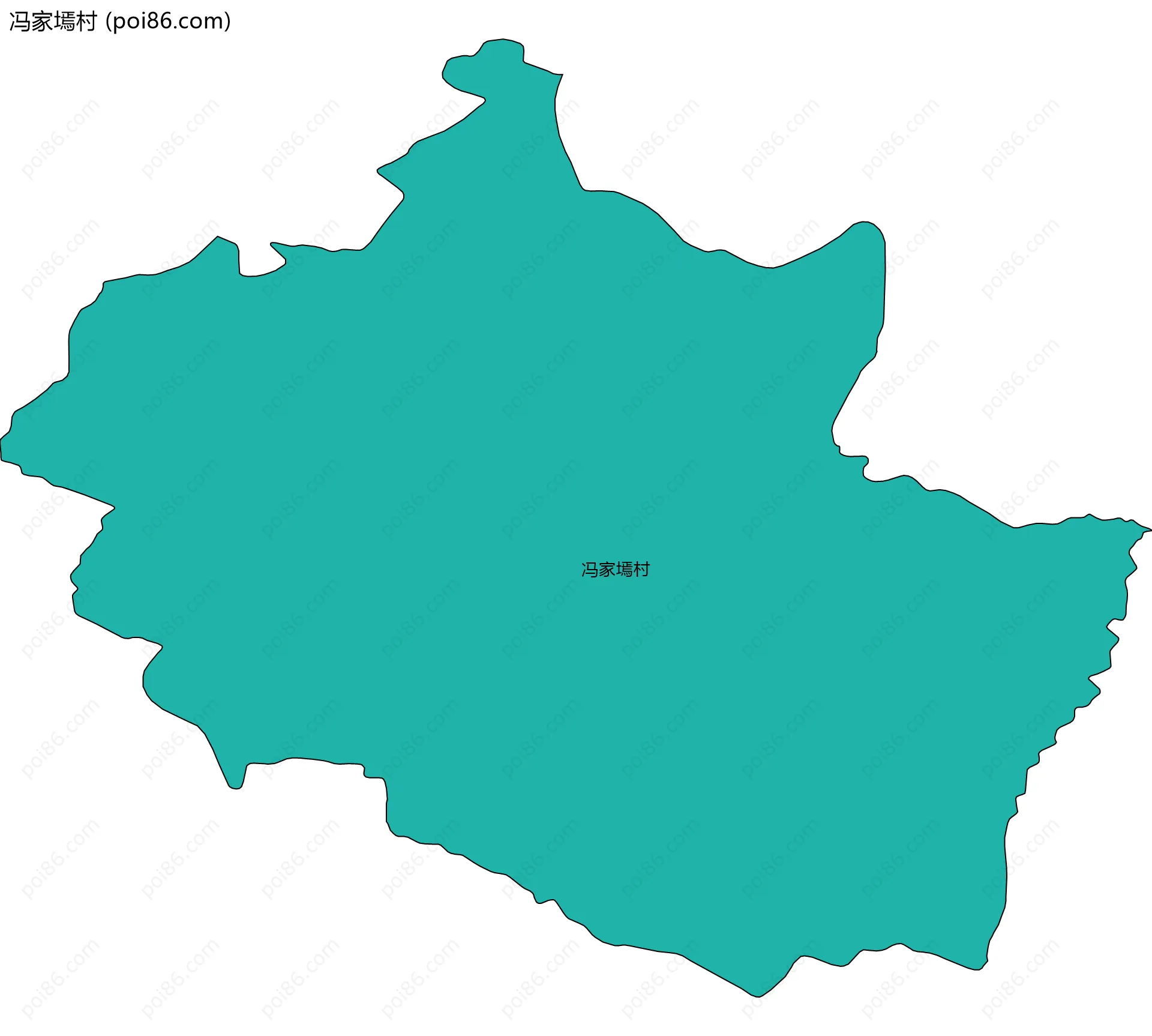 冯家墕村边界地图