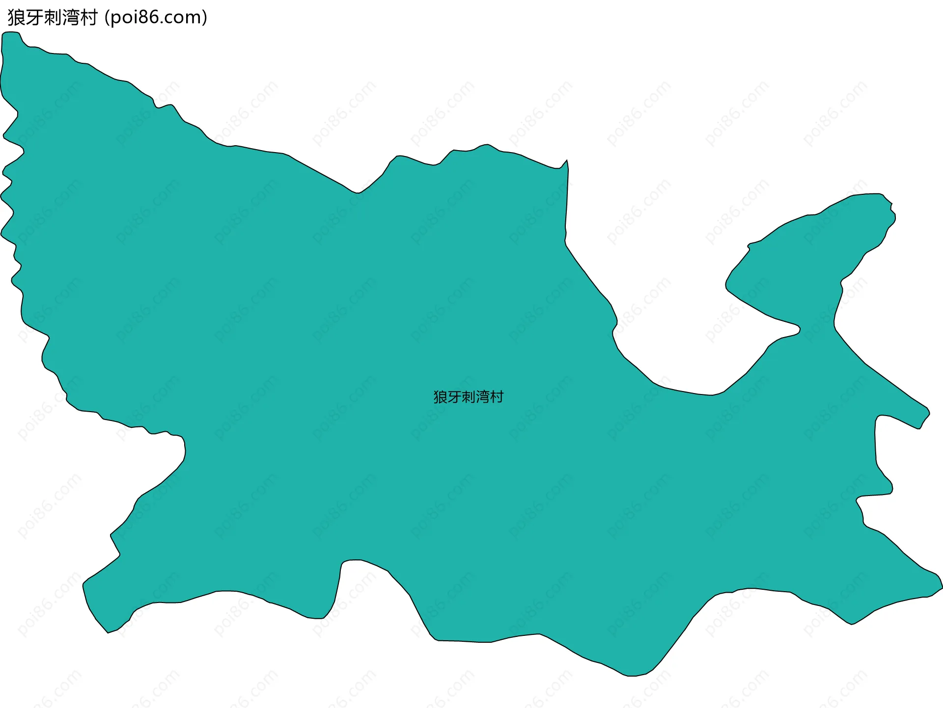 狼牙刺湾村边界地图