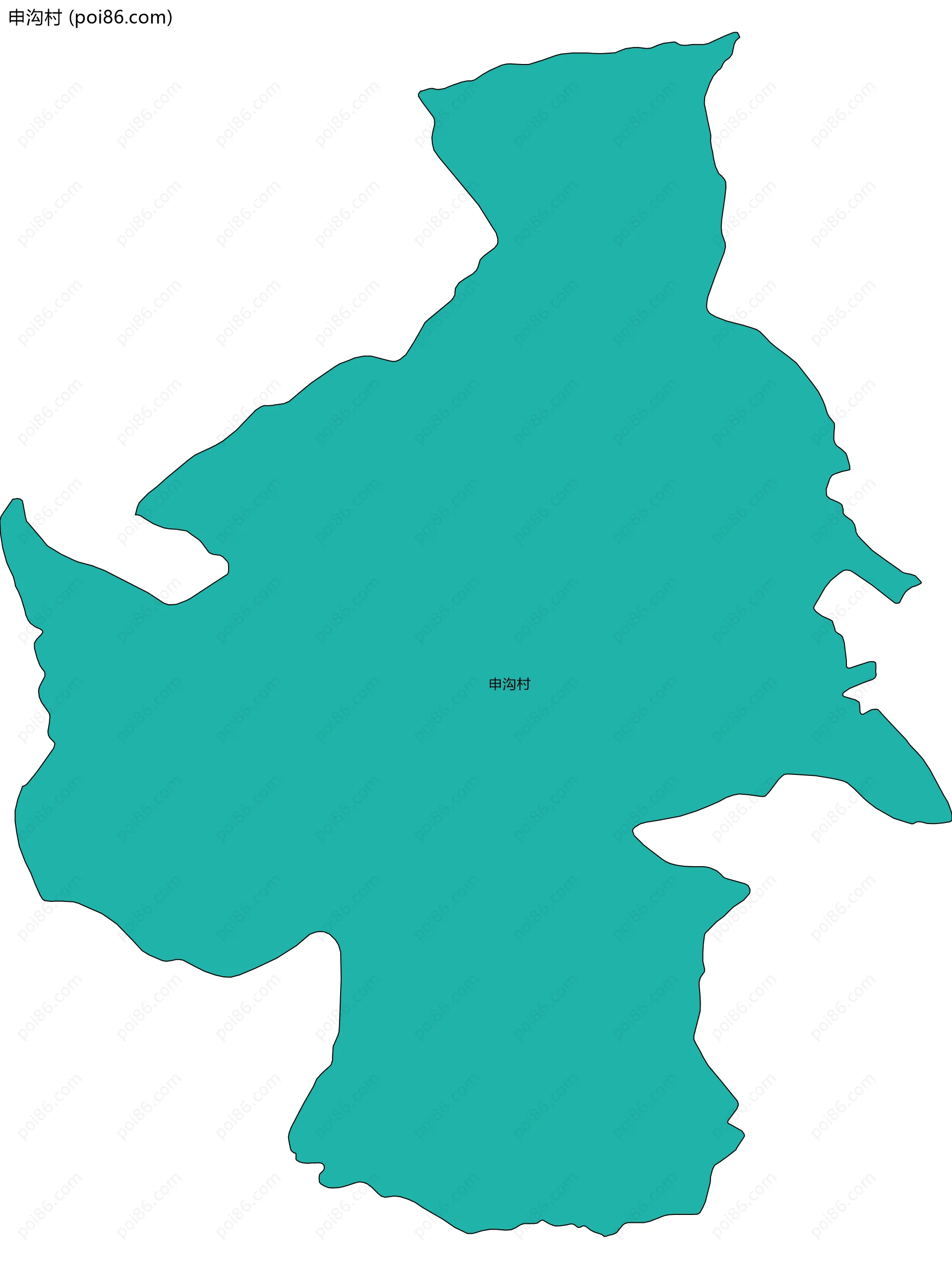 申沟村边界地图