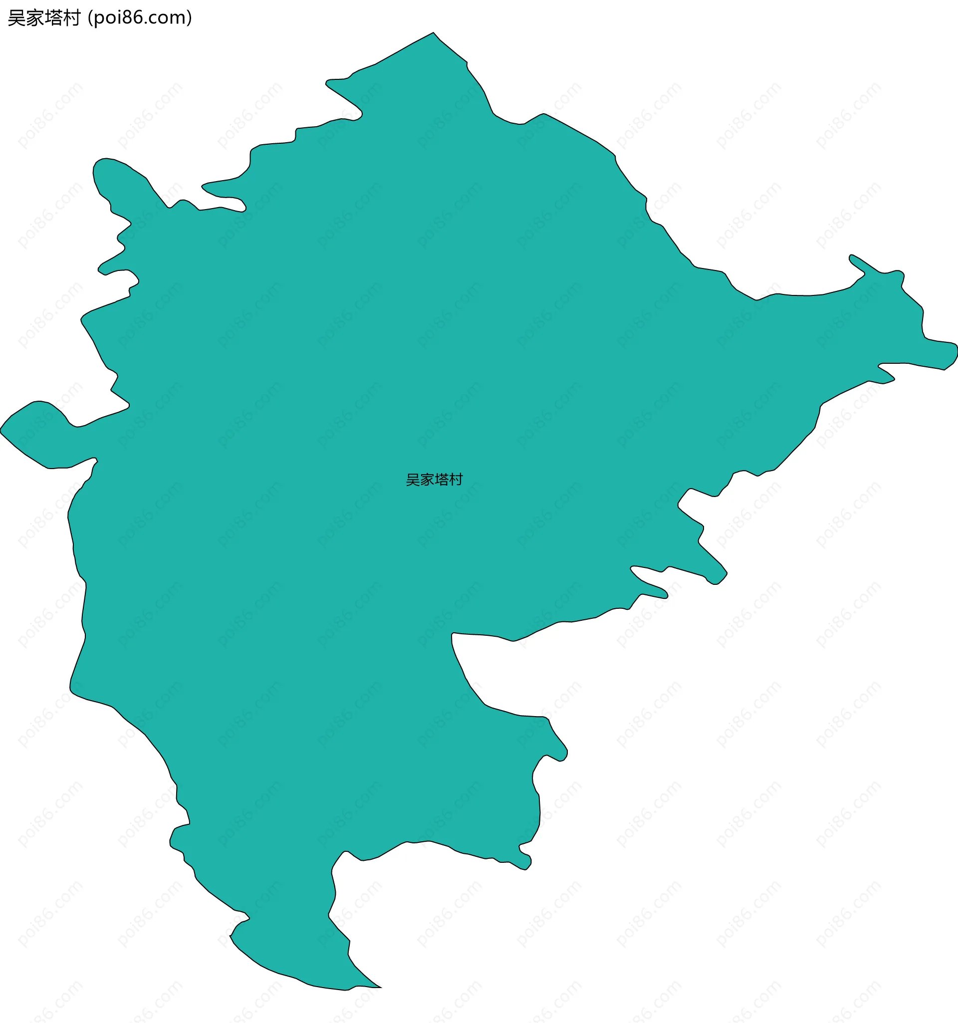 吴家塔村边界地图