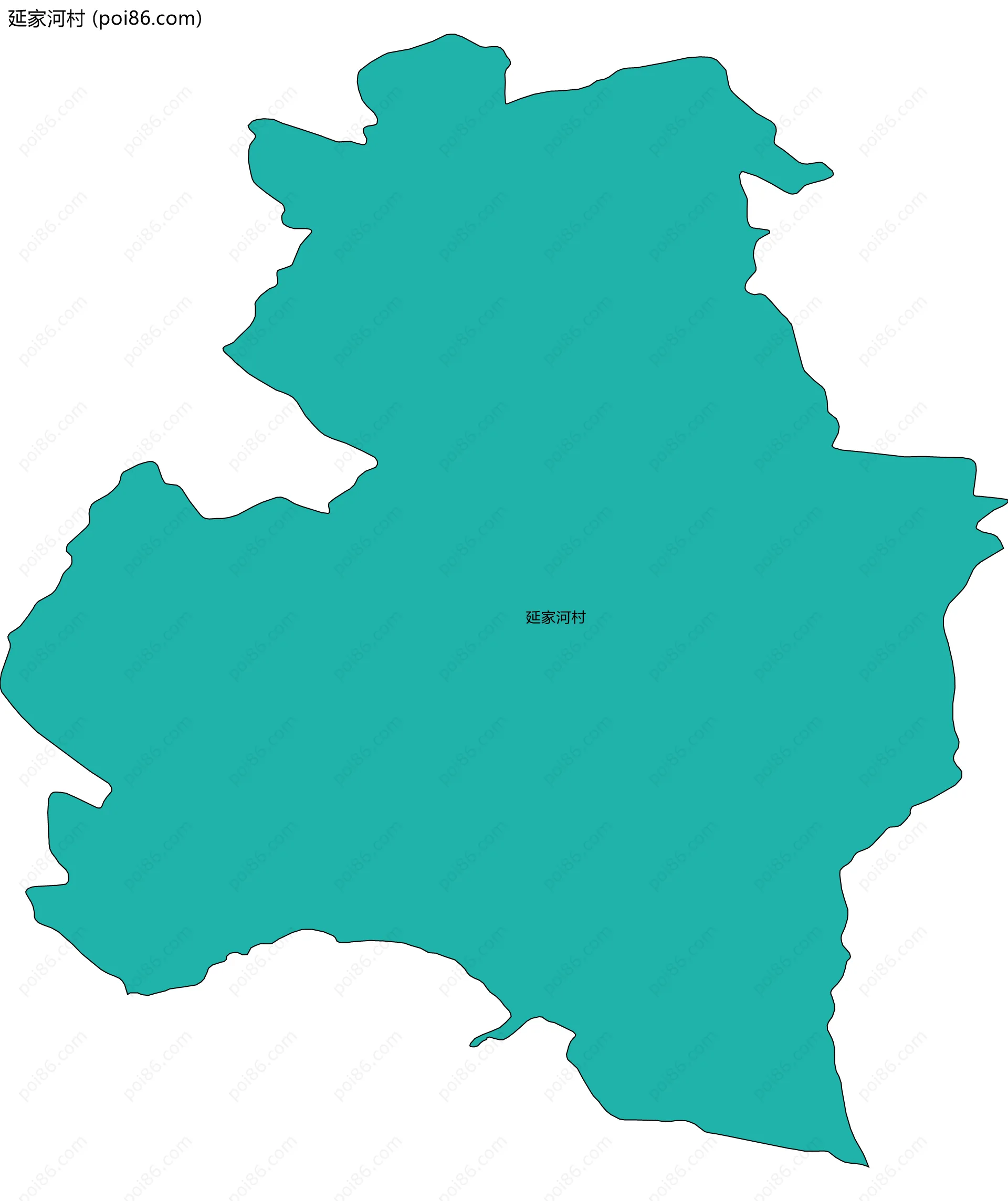 延家河村边界地图