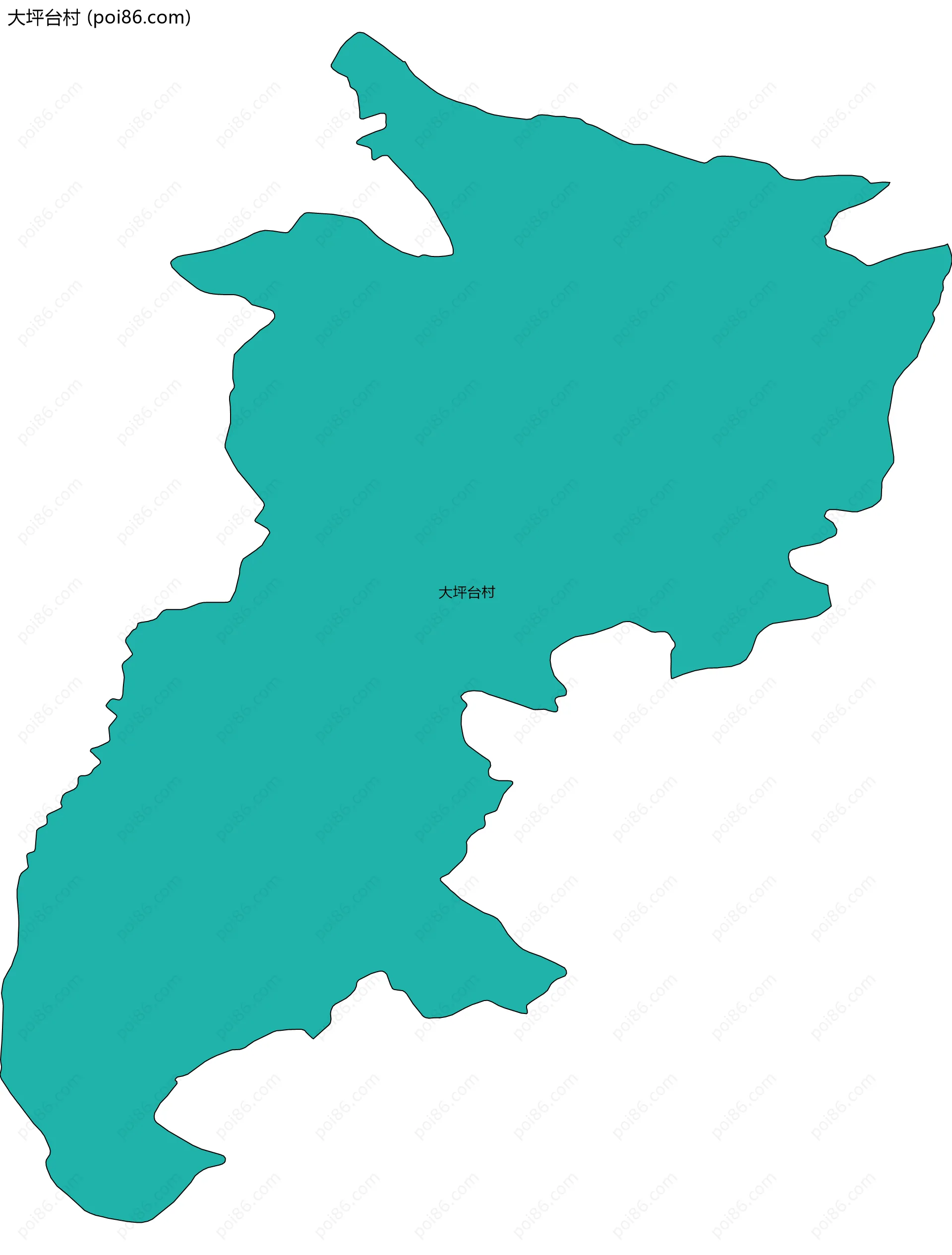 大坪台村边界地图