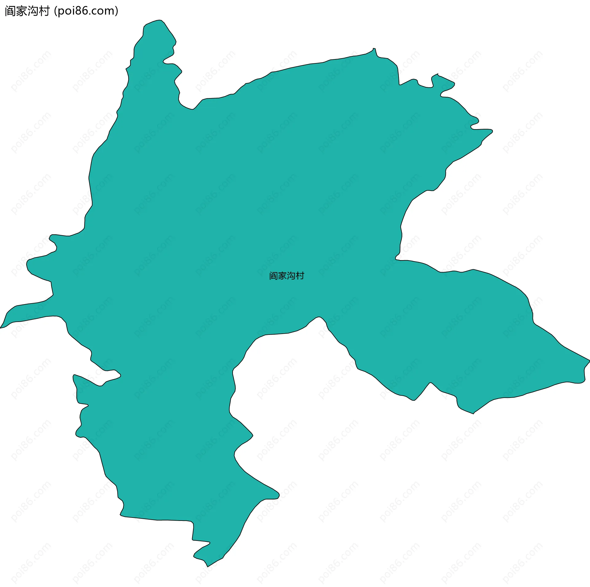 阎家沟村边界地图