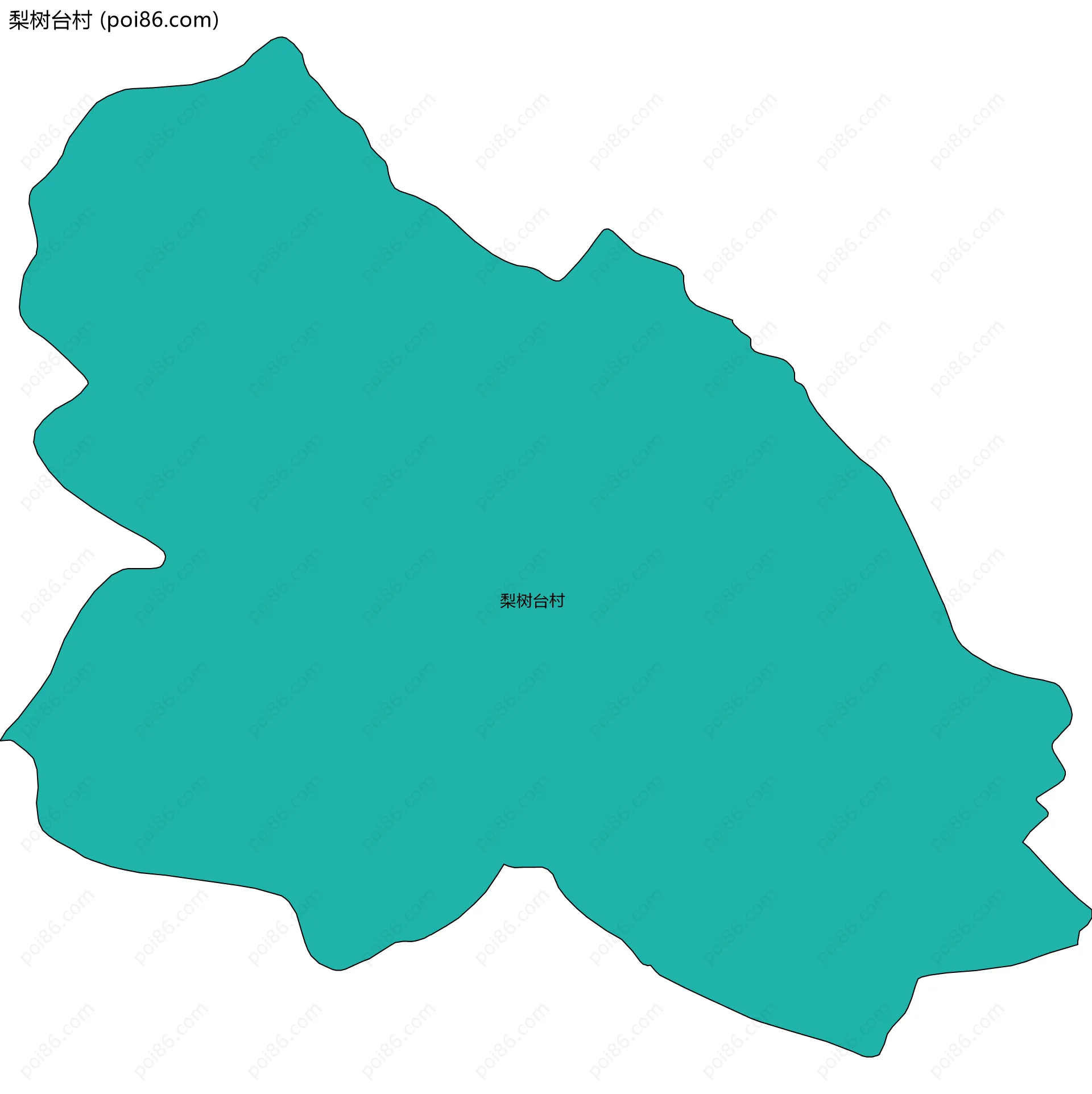 梨树台村边界地图