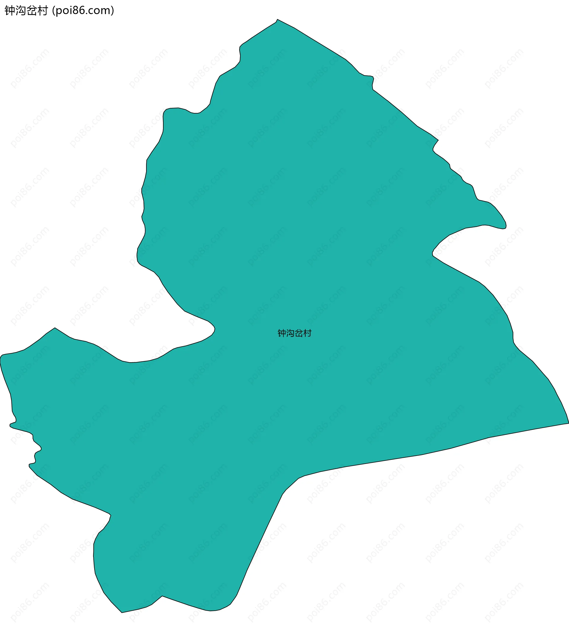 钟沟岔村边界地图