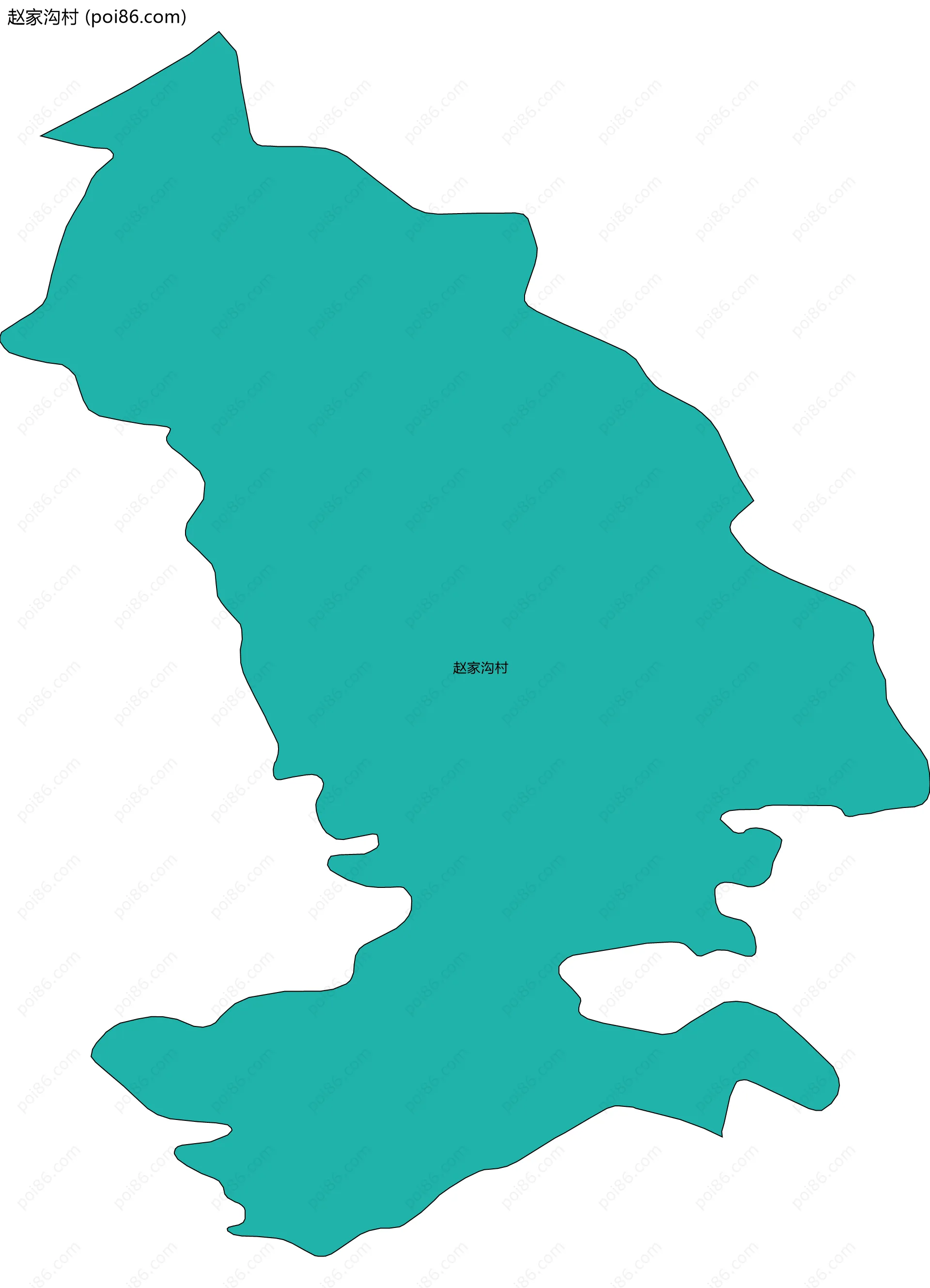 赵家沟村边界地图