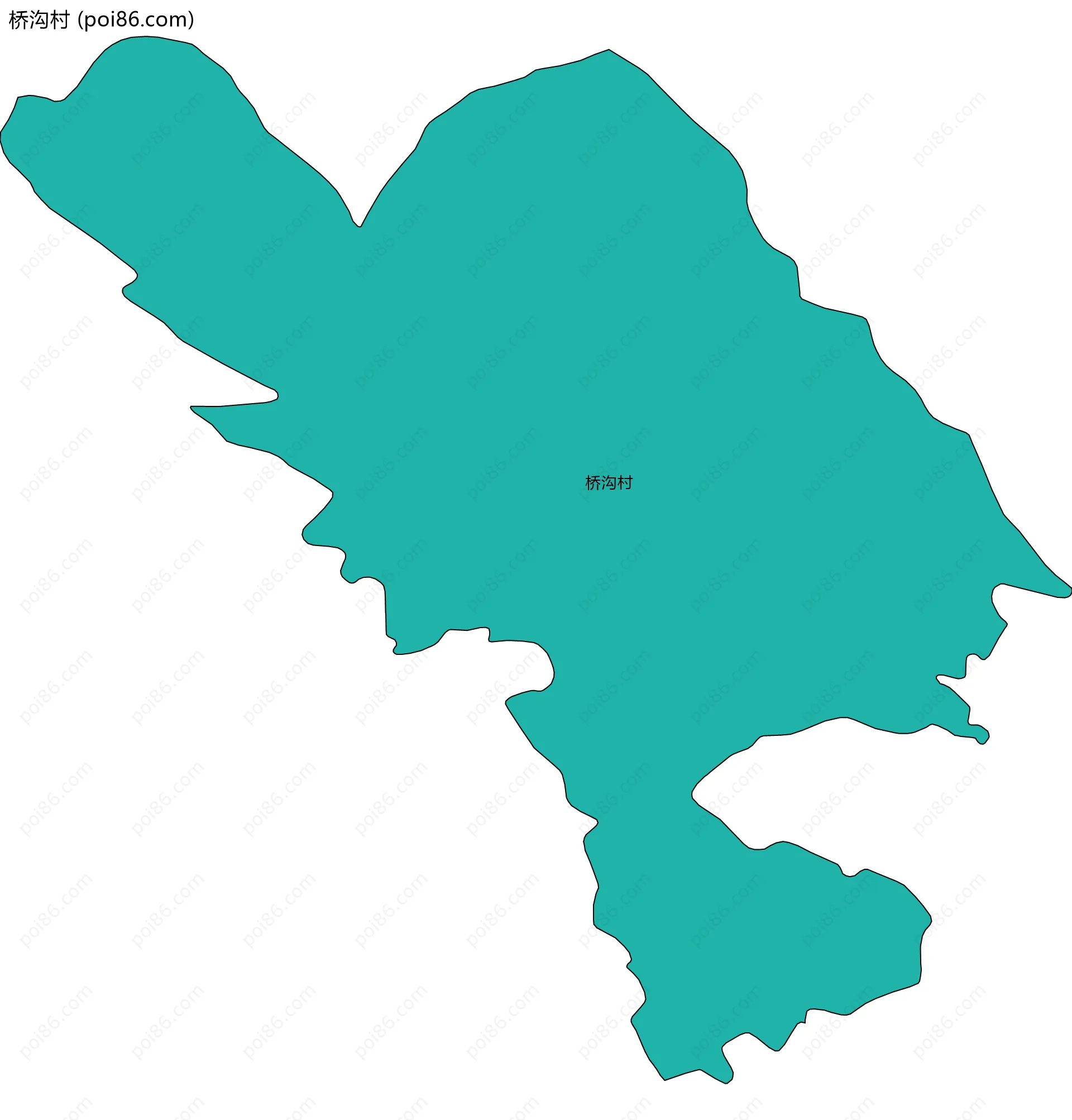 桥沟村边界地图