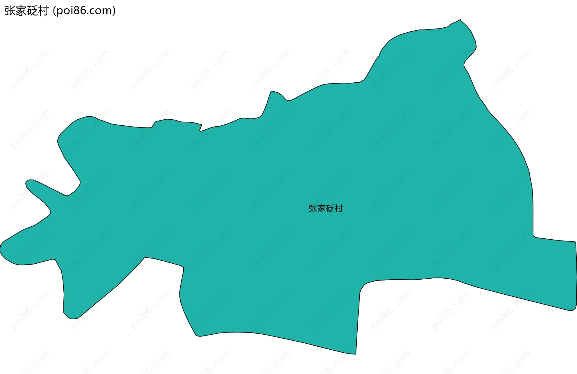 张家砭村边界地图