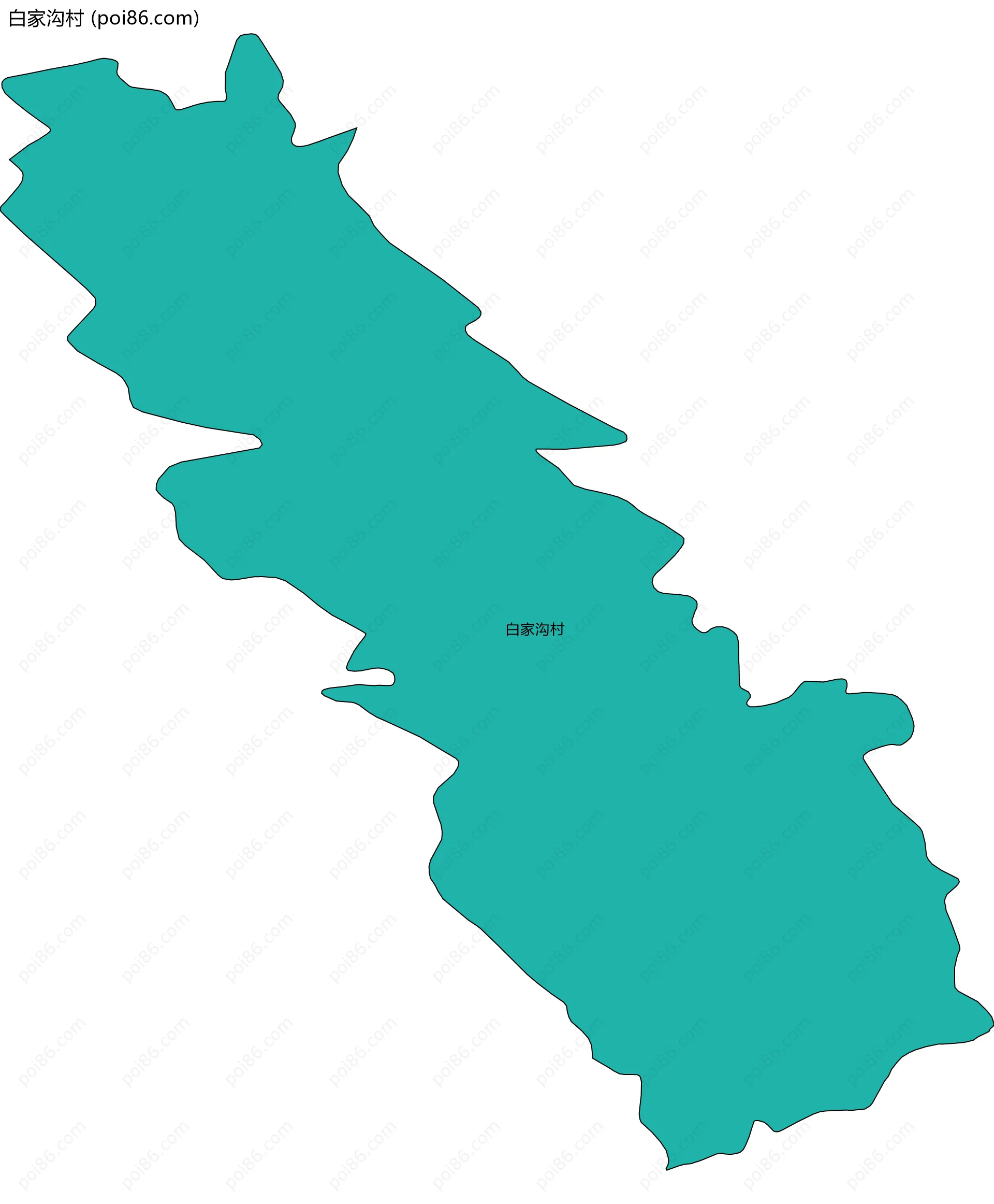 白家沟村边界地图