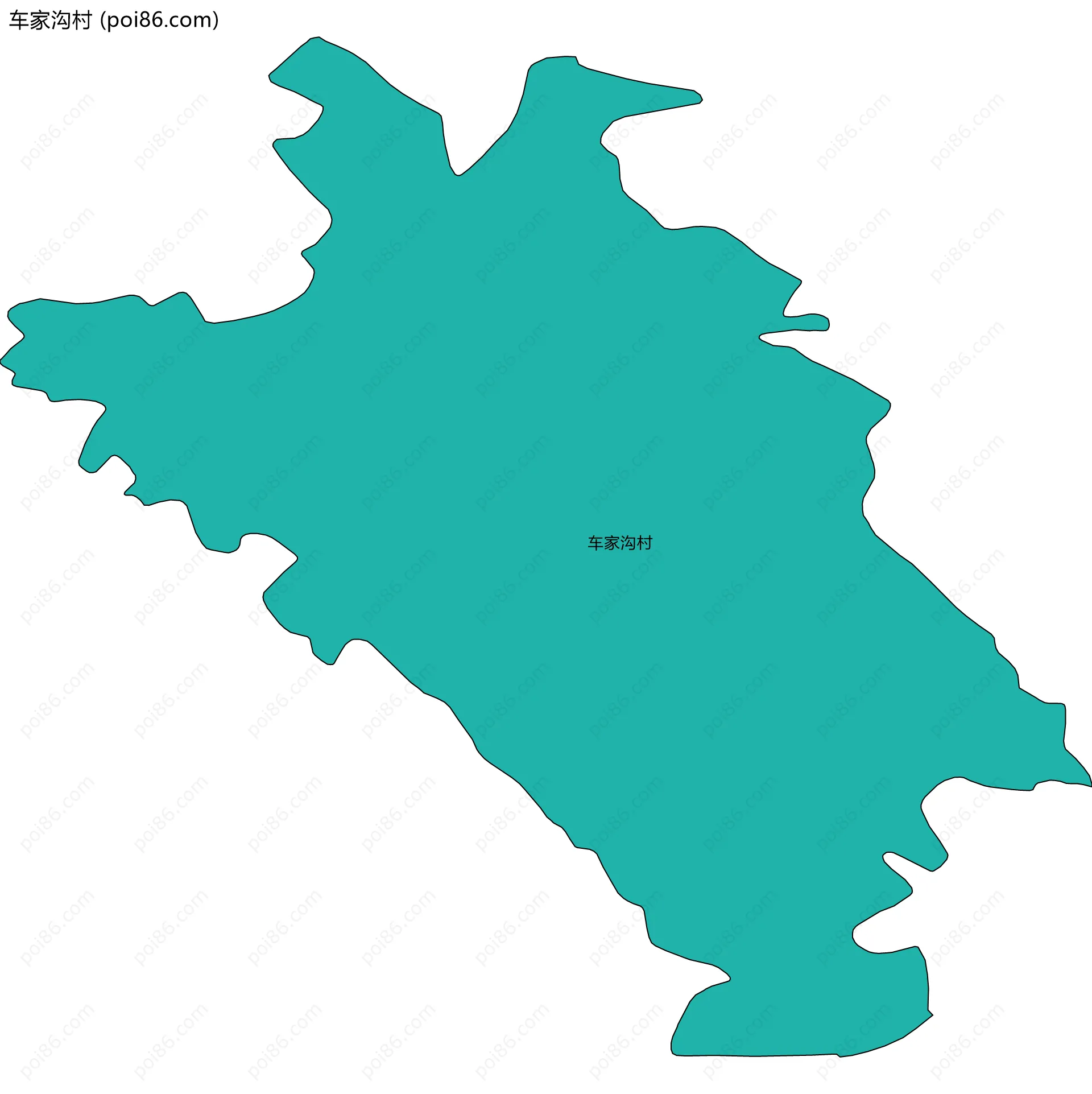 车家沟村边界地图