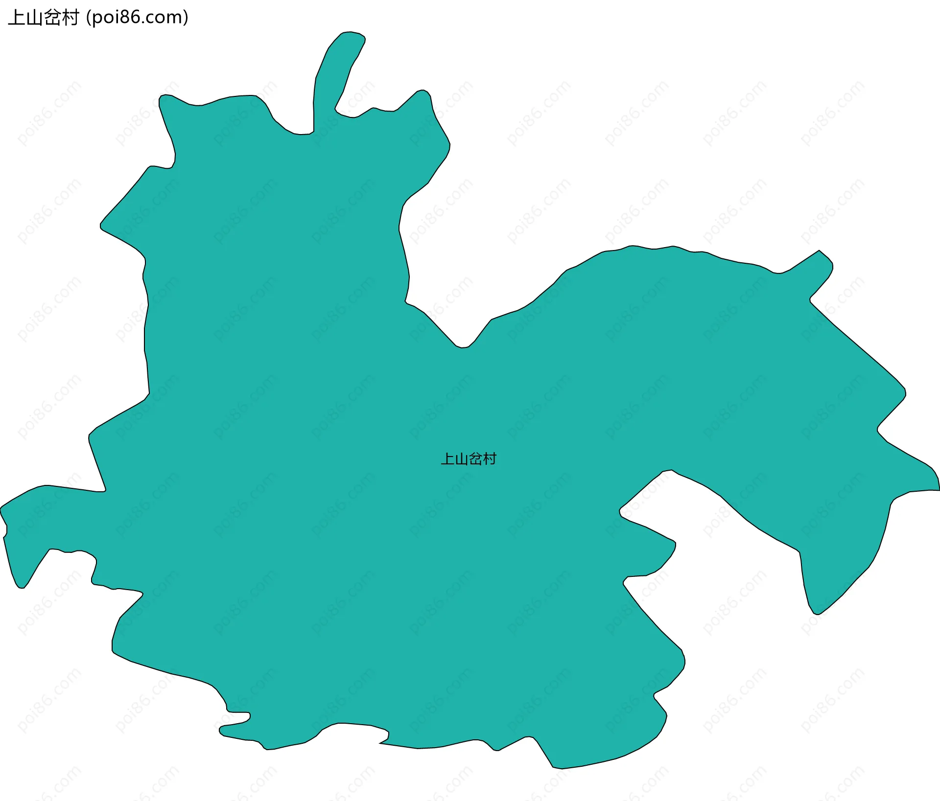 上山岔村边界地图