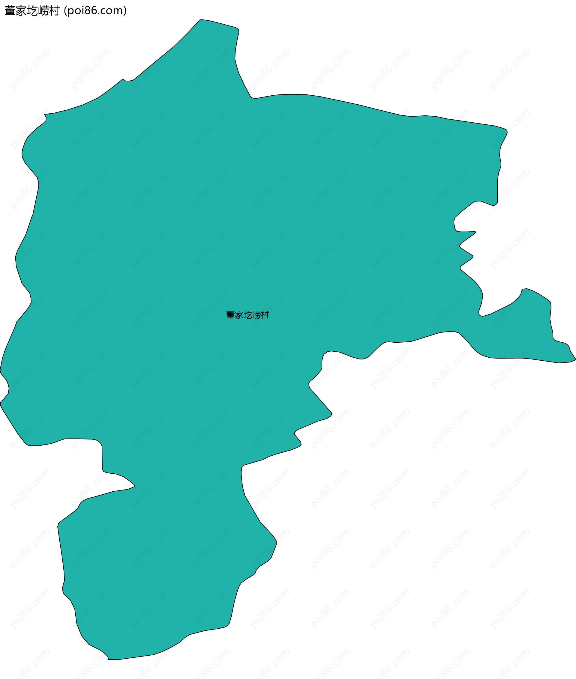 董家圪崂村边界地图