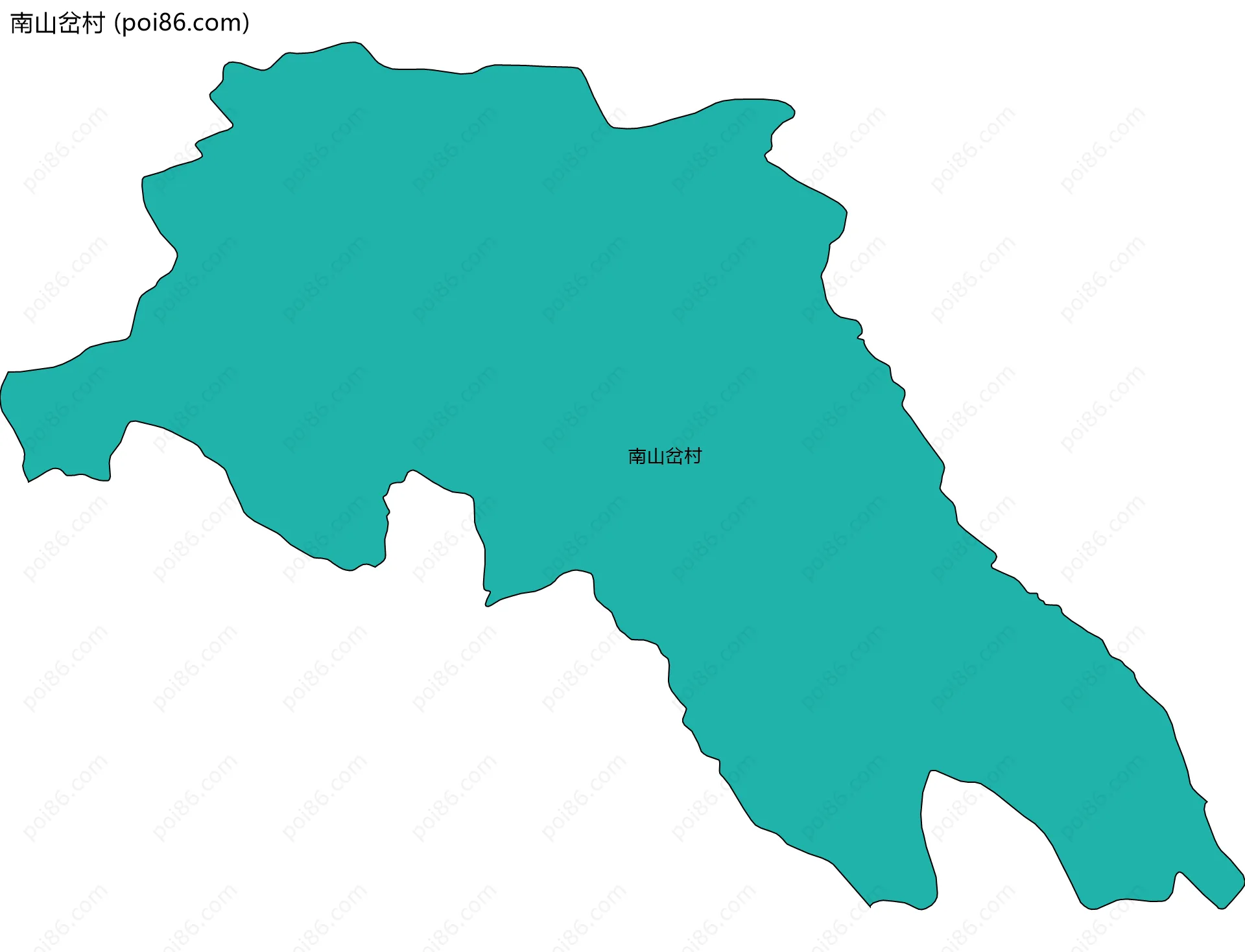 南山岔村边界地图