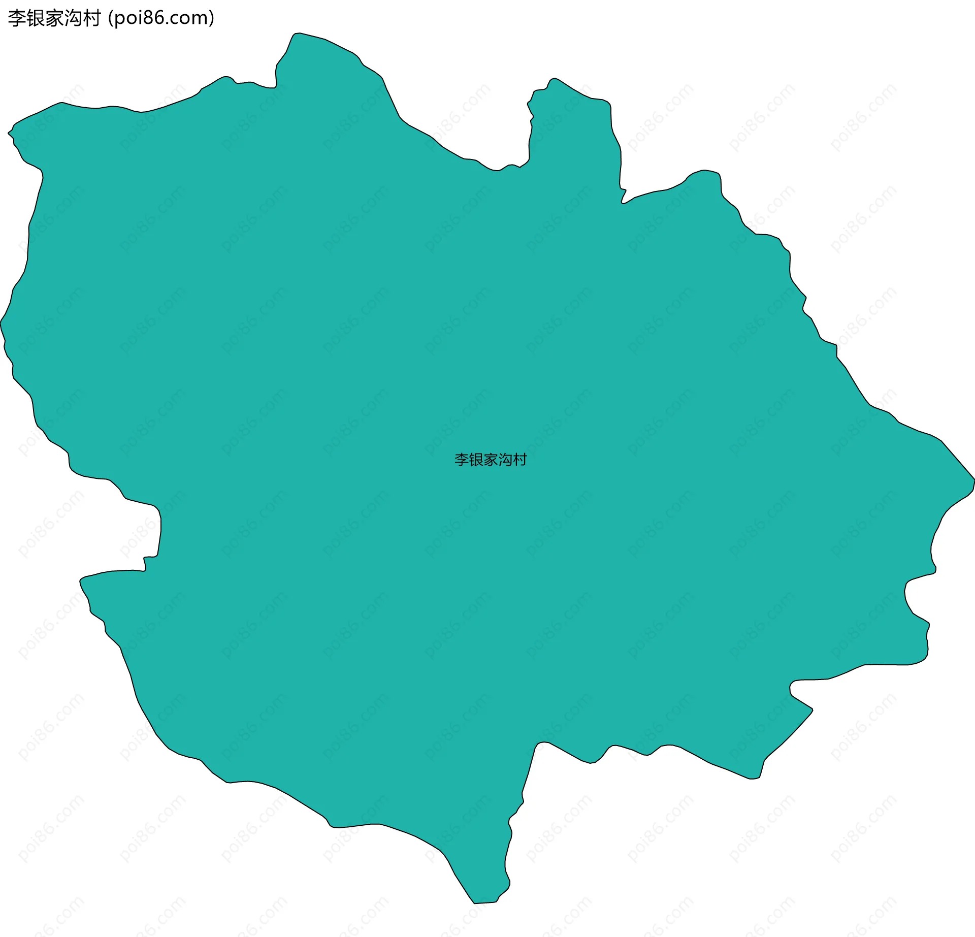 李银家沟村边界地图