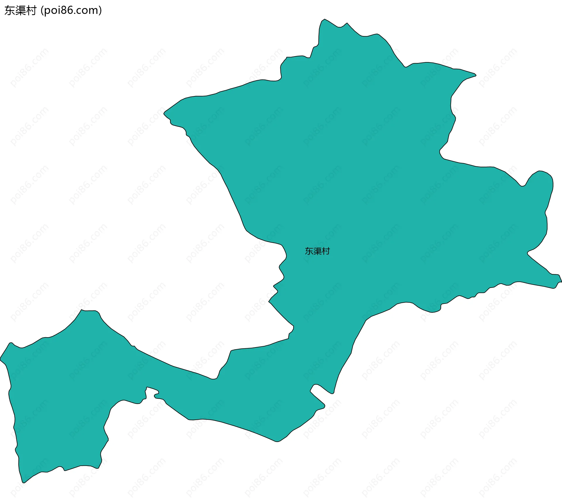 东渠村边界地图