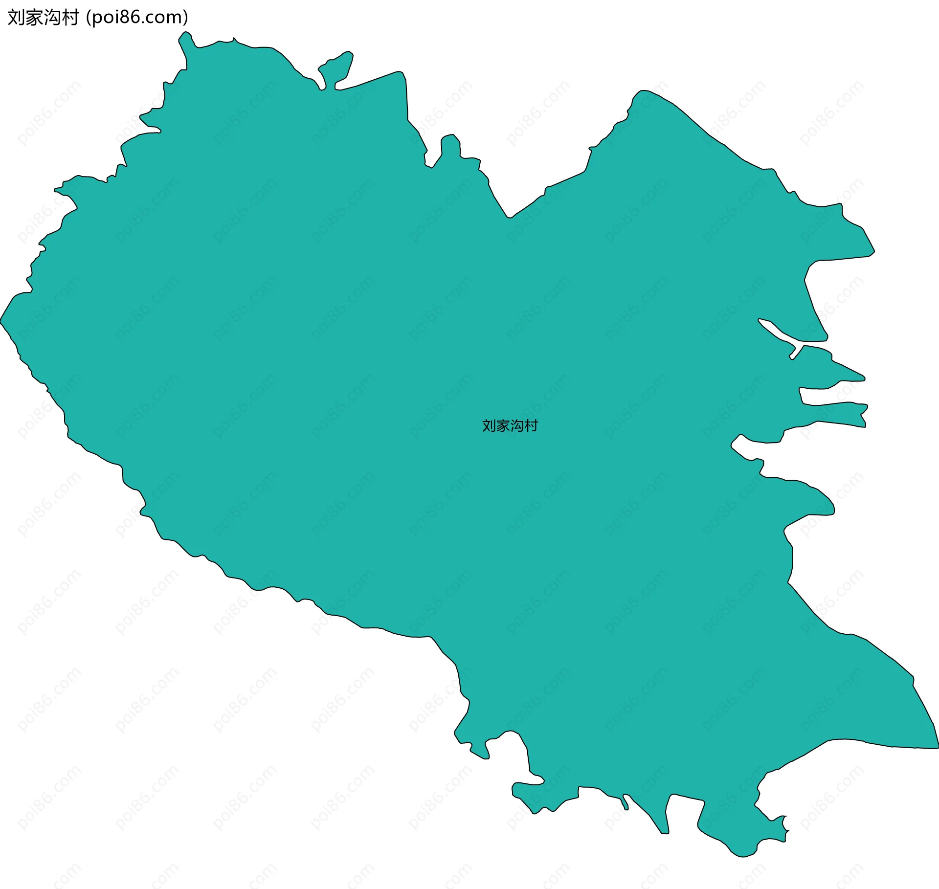 刘家沟村边界地图