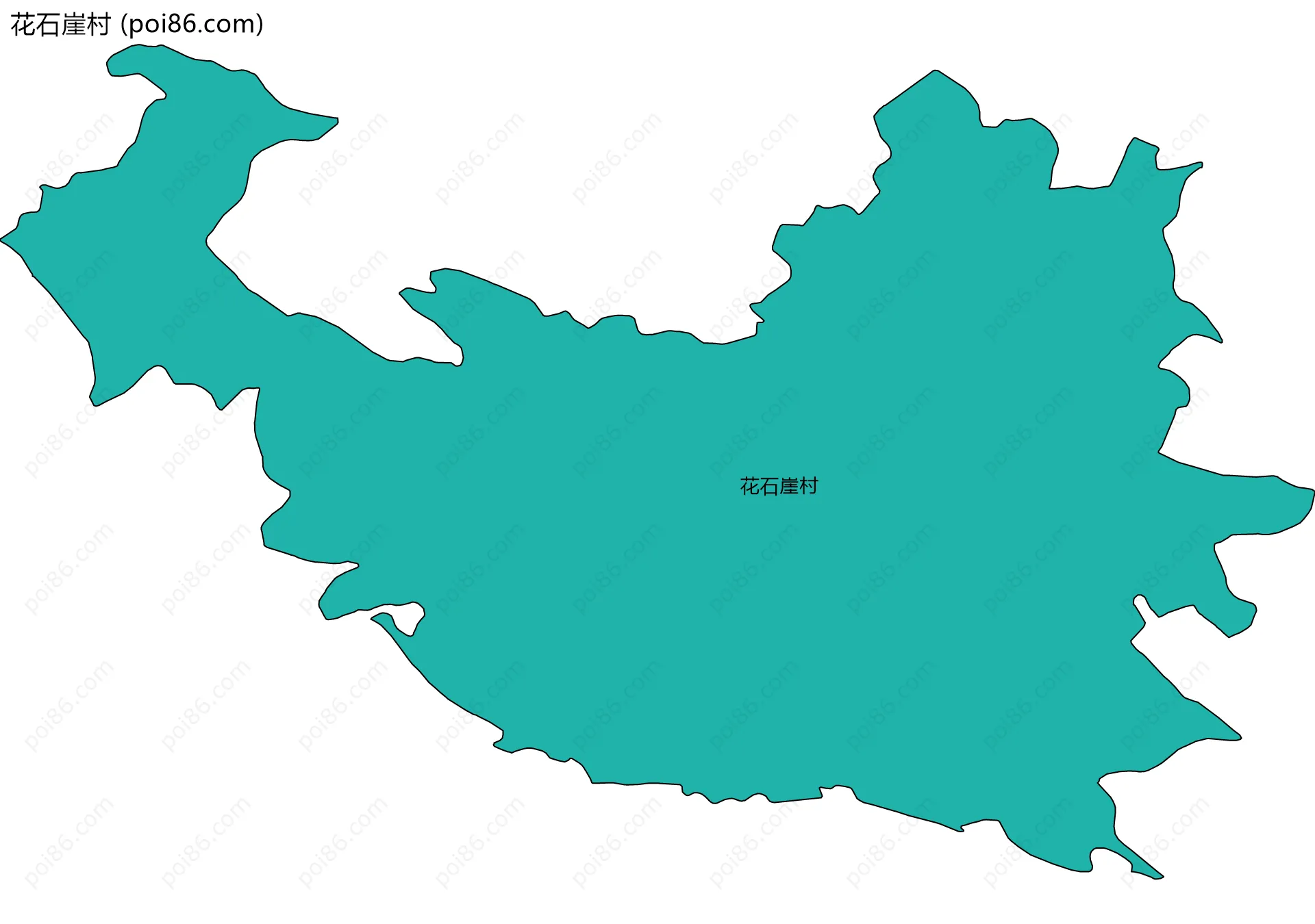 花石崖村边界地图