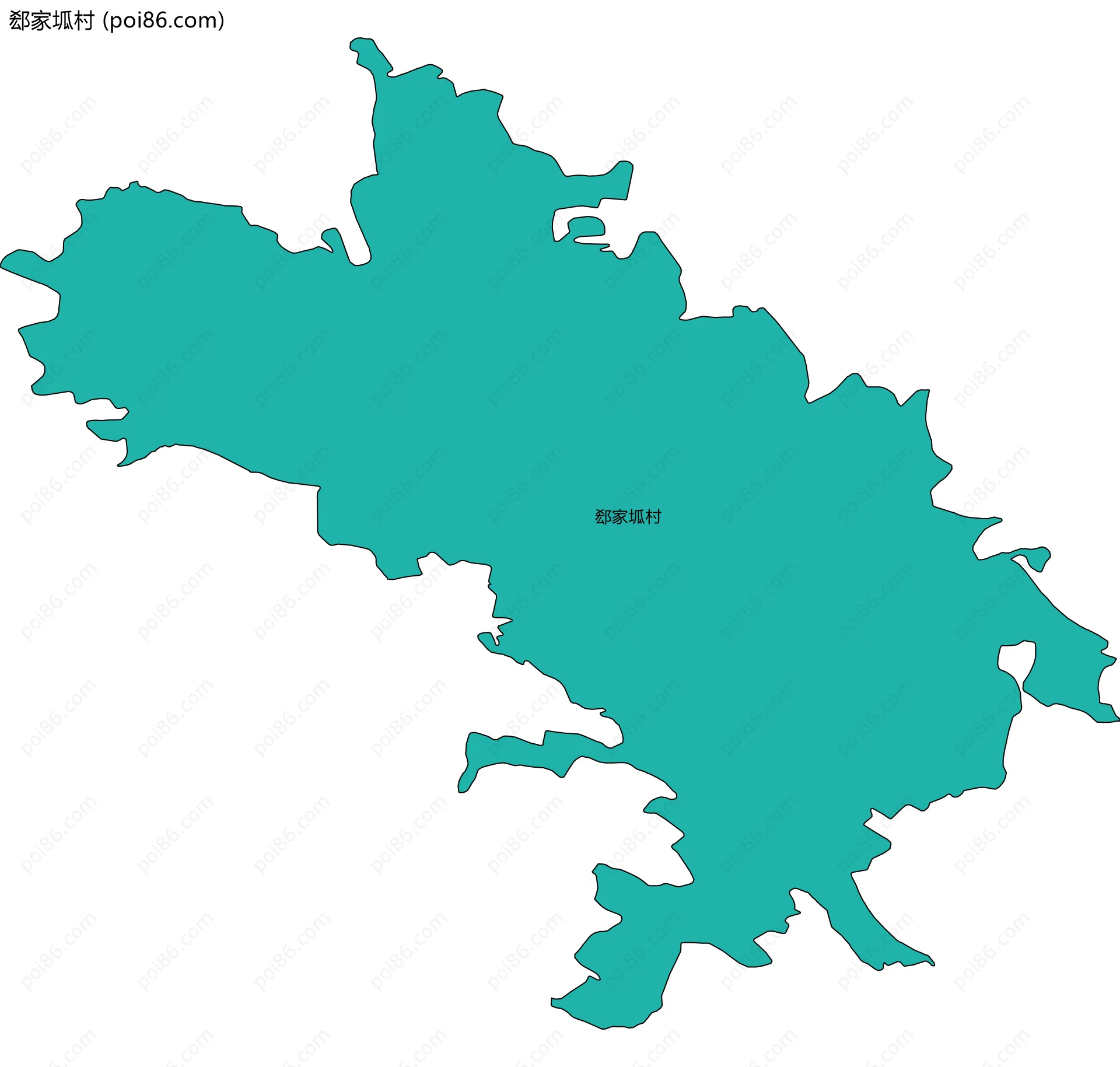 郄家坬村边界地图