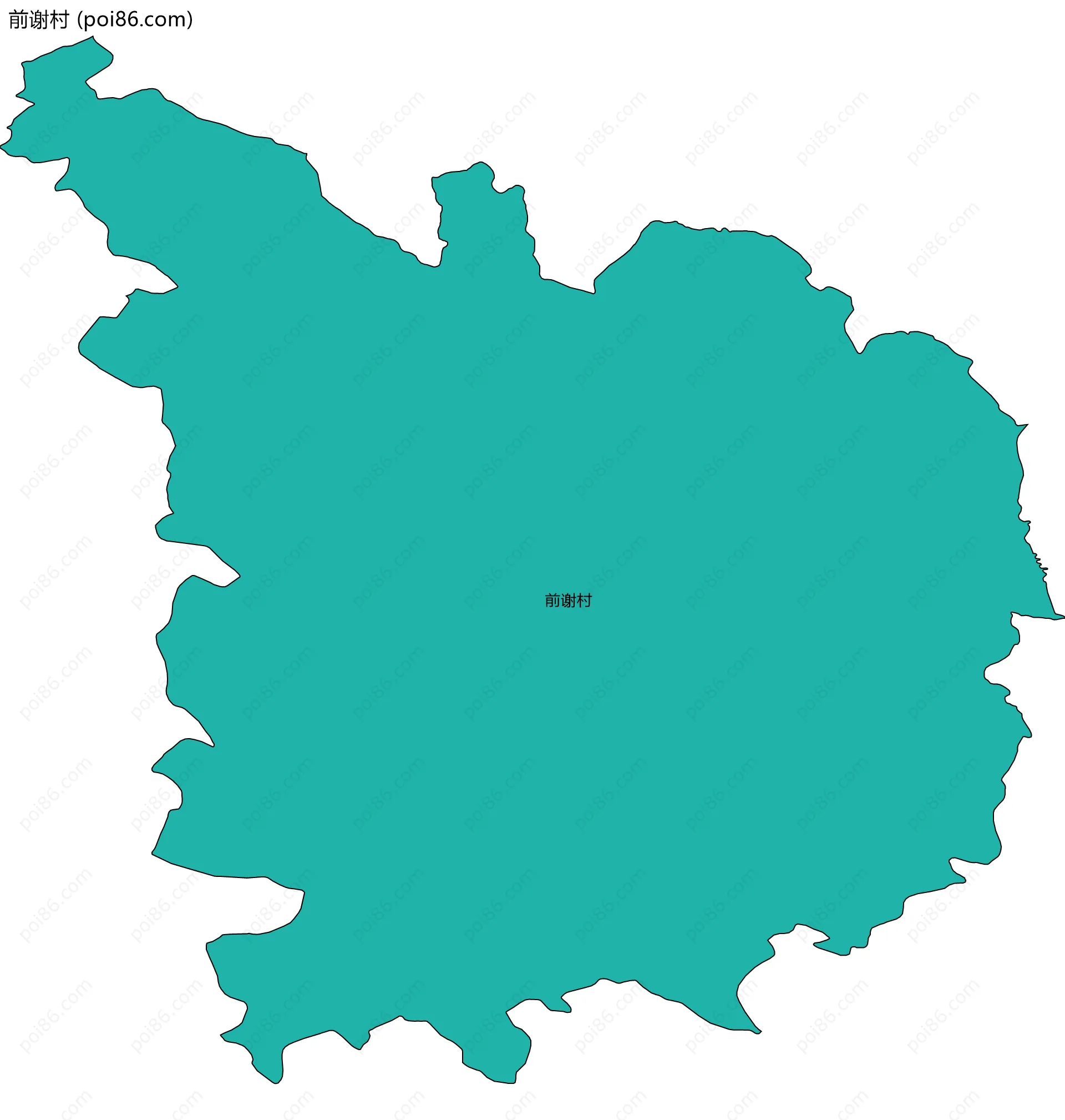 前谢村边界地图