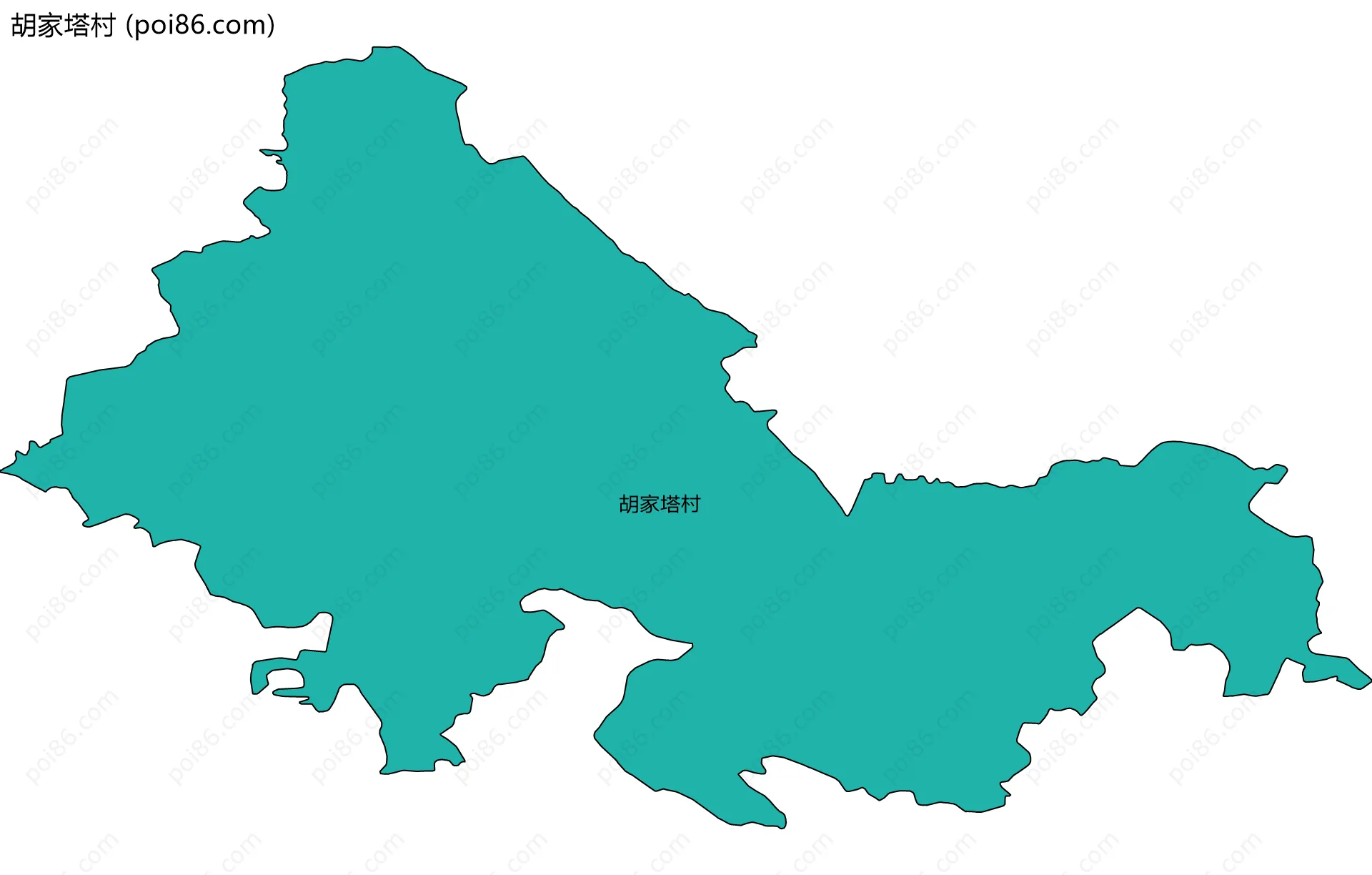胡家塔村边界地图