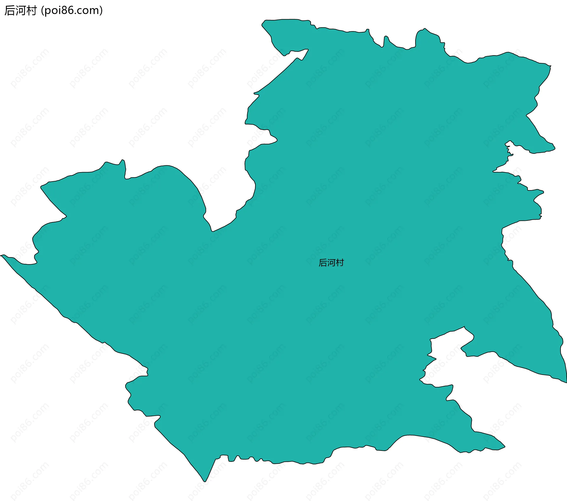 后河村边界地图