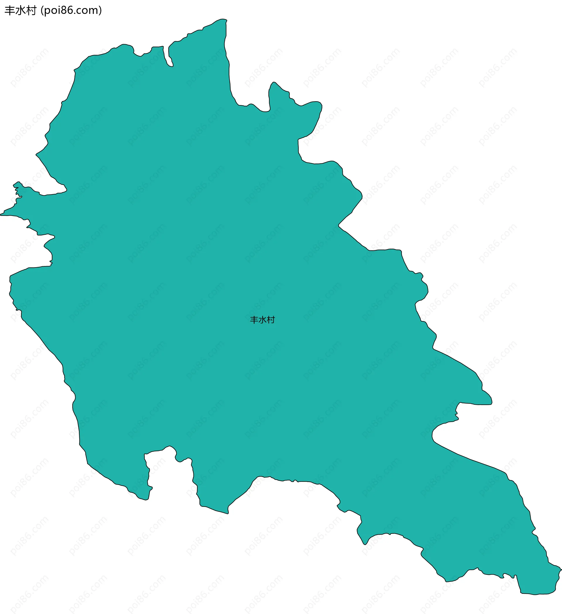 丰水村边界地图