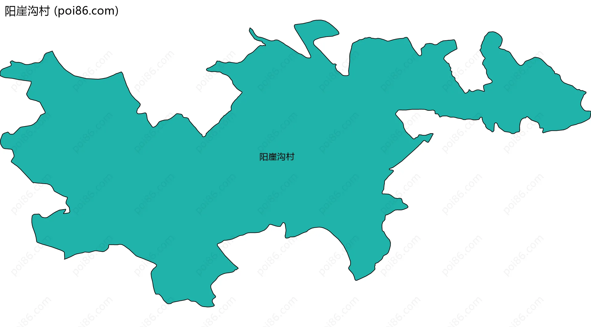 阳崖沟村边界地图