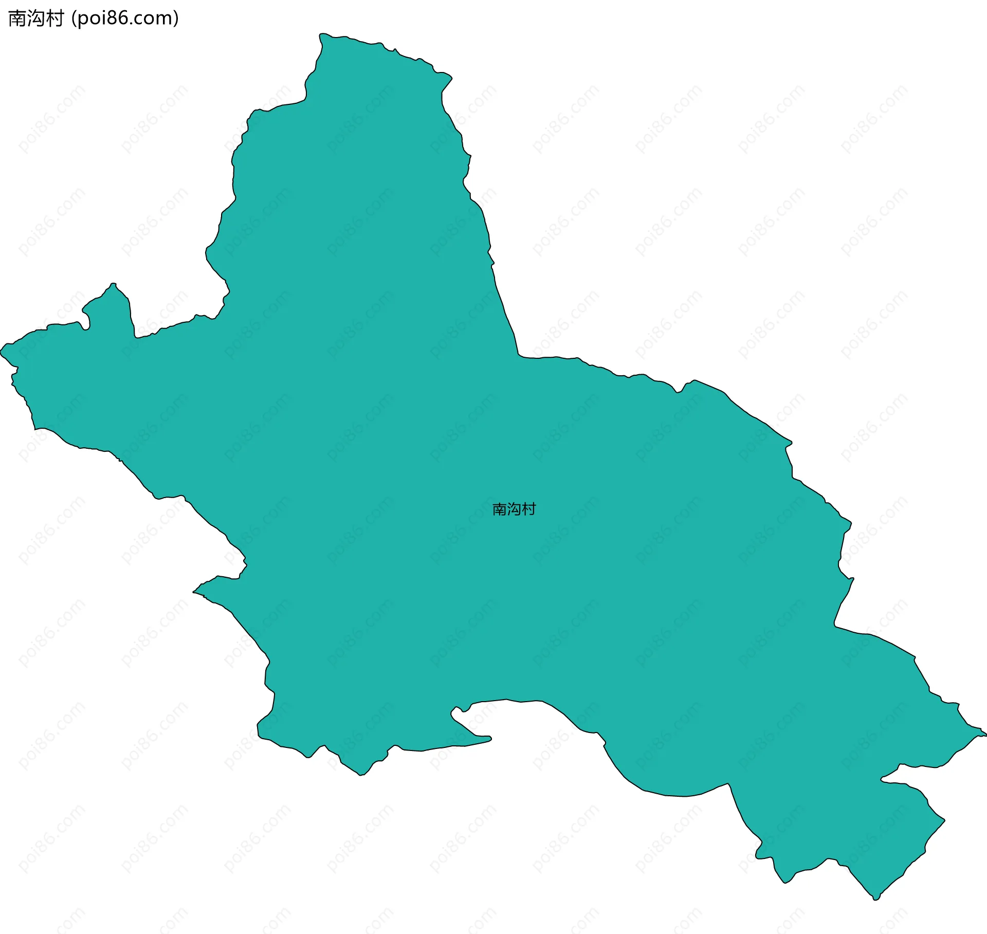 南沟村边界地图