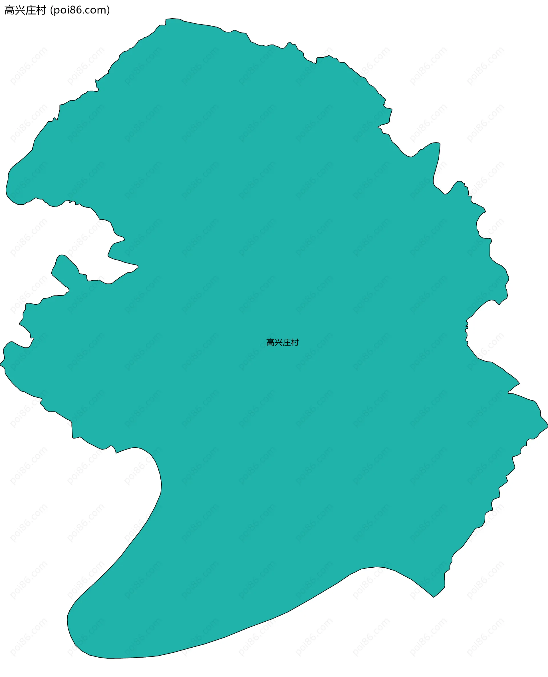 高兴庄村边界地图