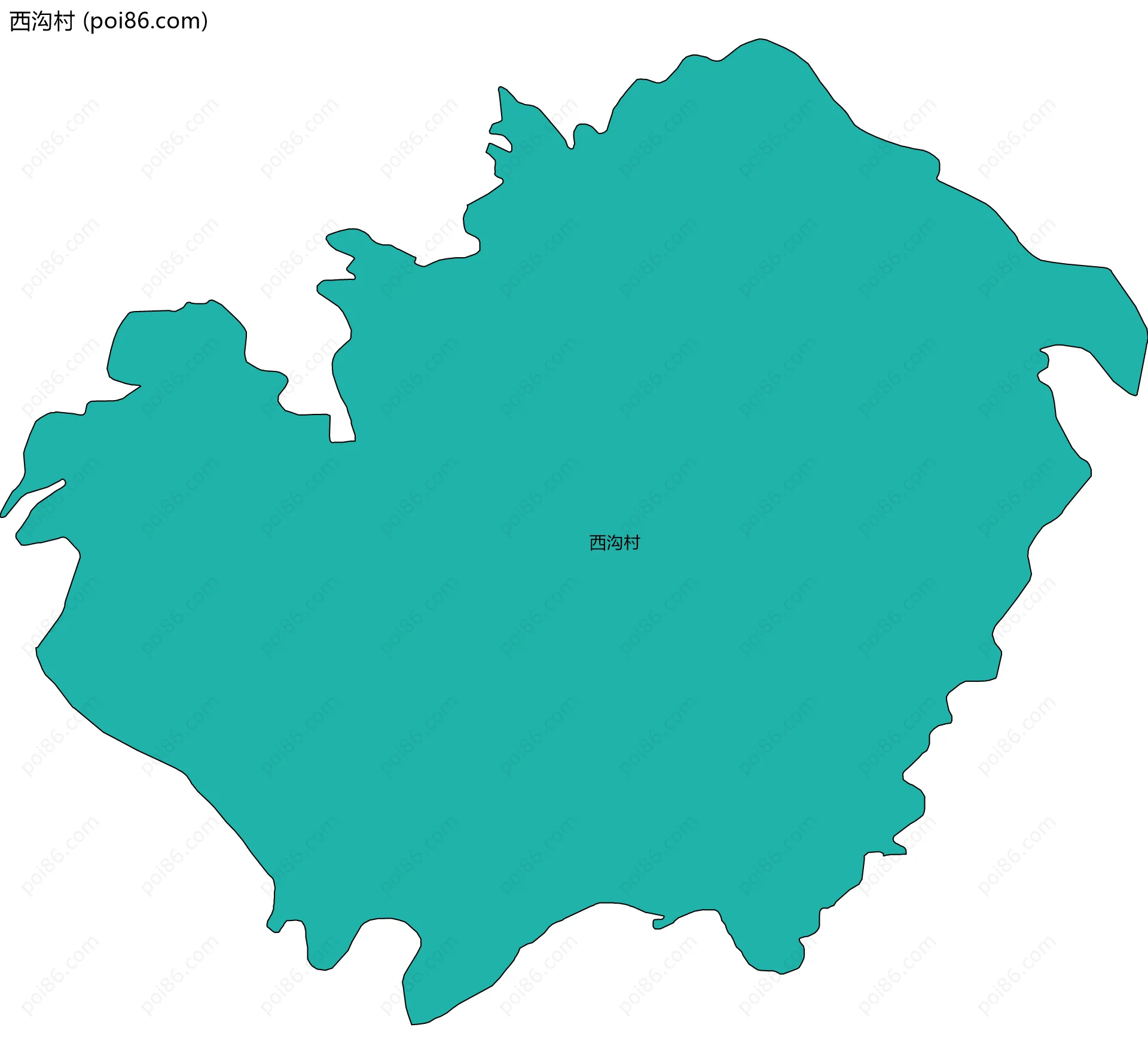 西沟村边界地图