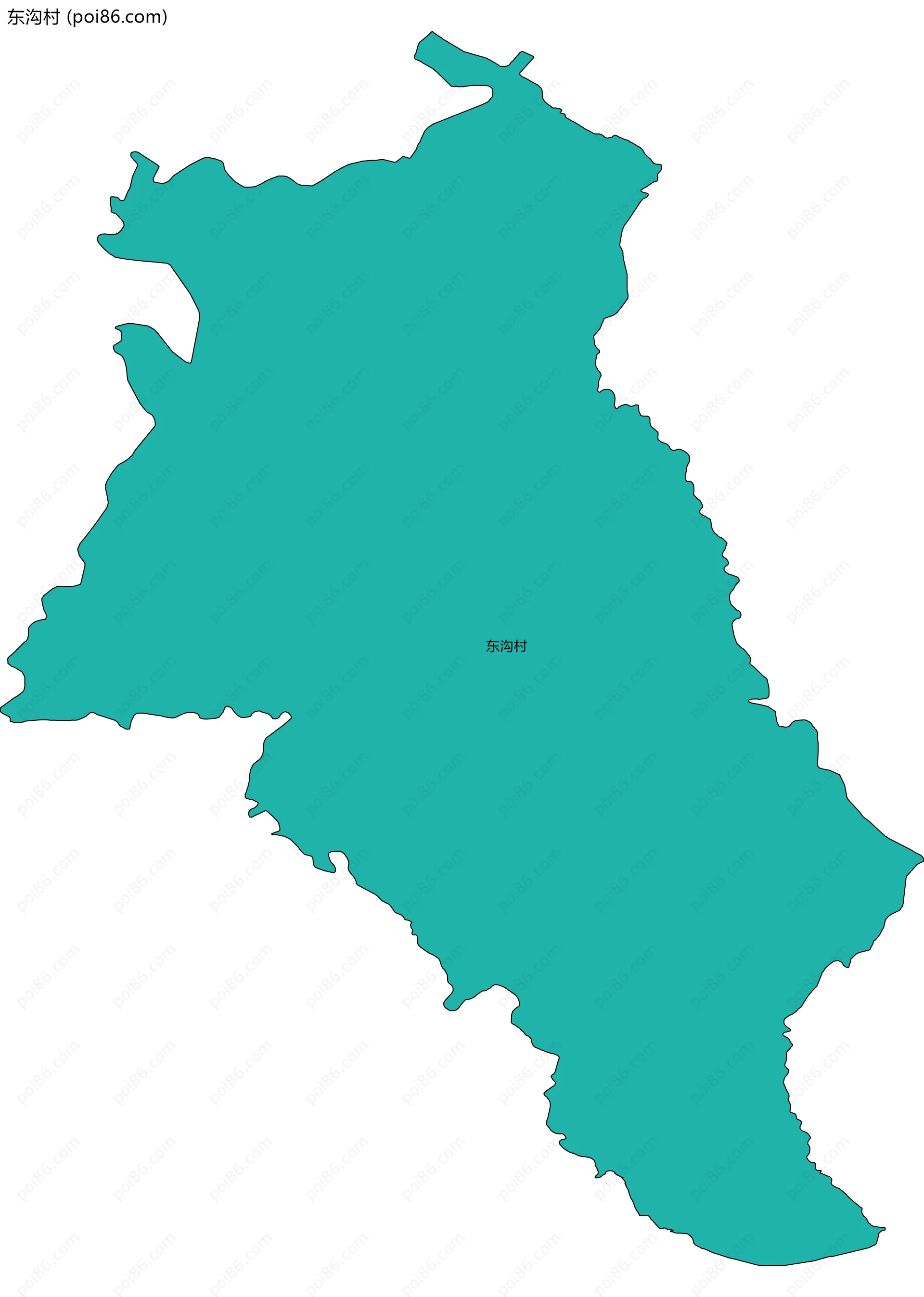 东沟村边界地图