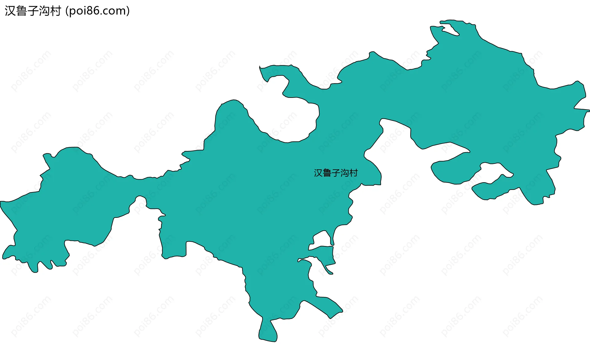 汉鲁子沟村边界地图