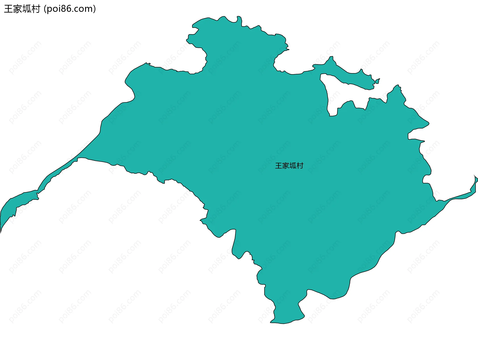 王家坬村边界地图