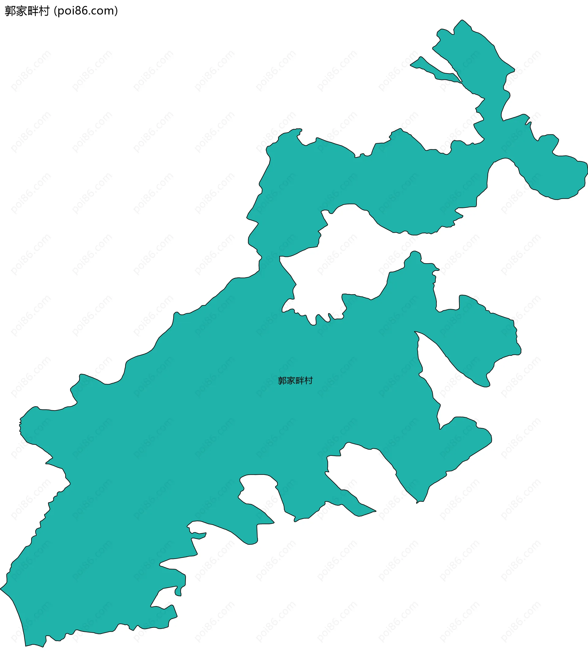 郭家畔村边界地图