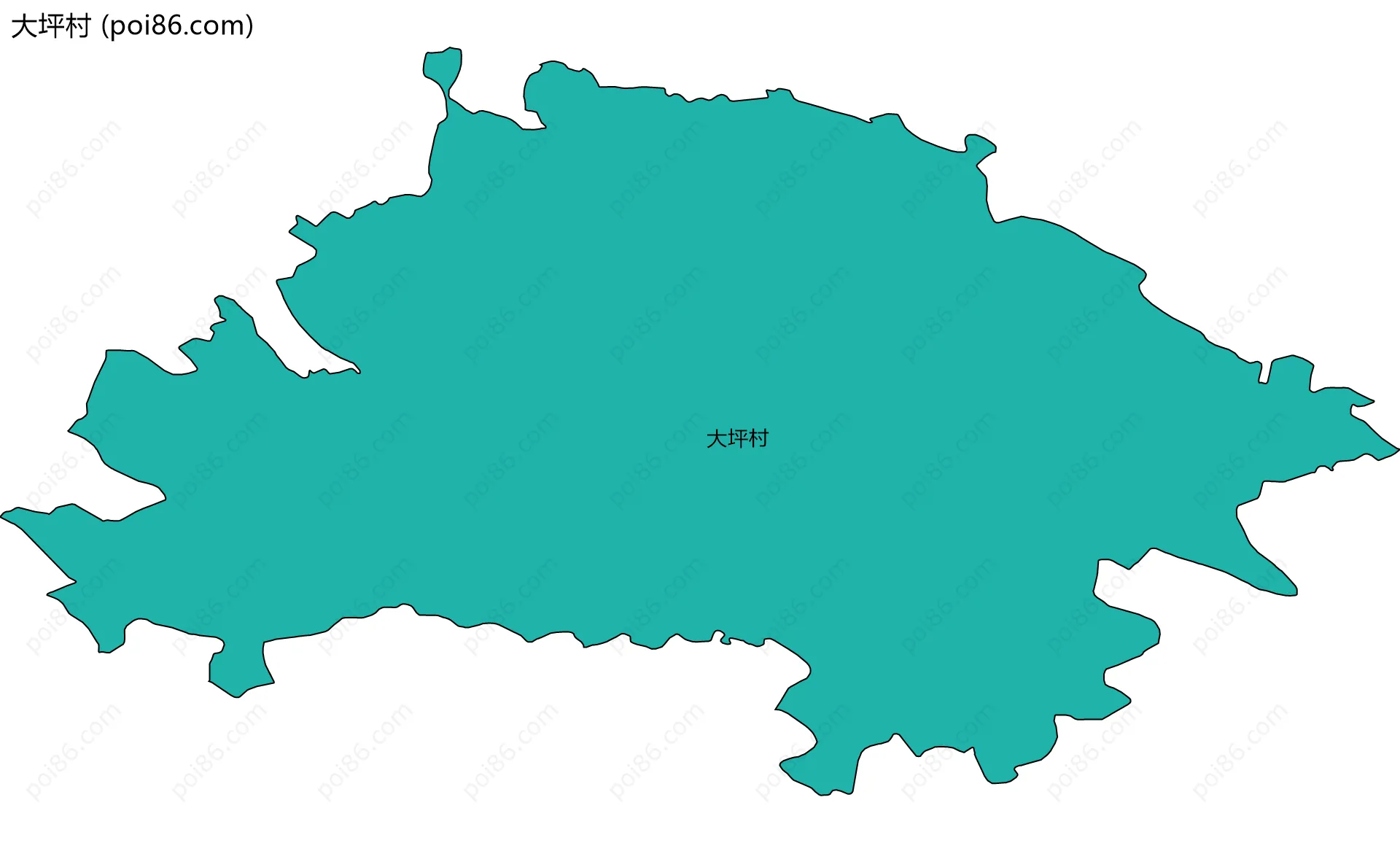 大坪村边界地图