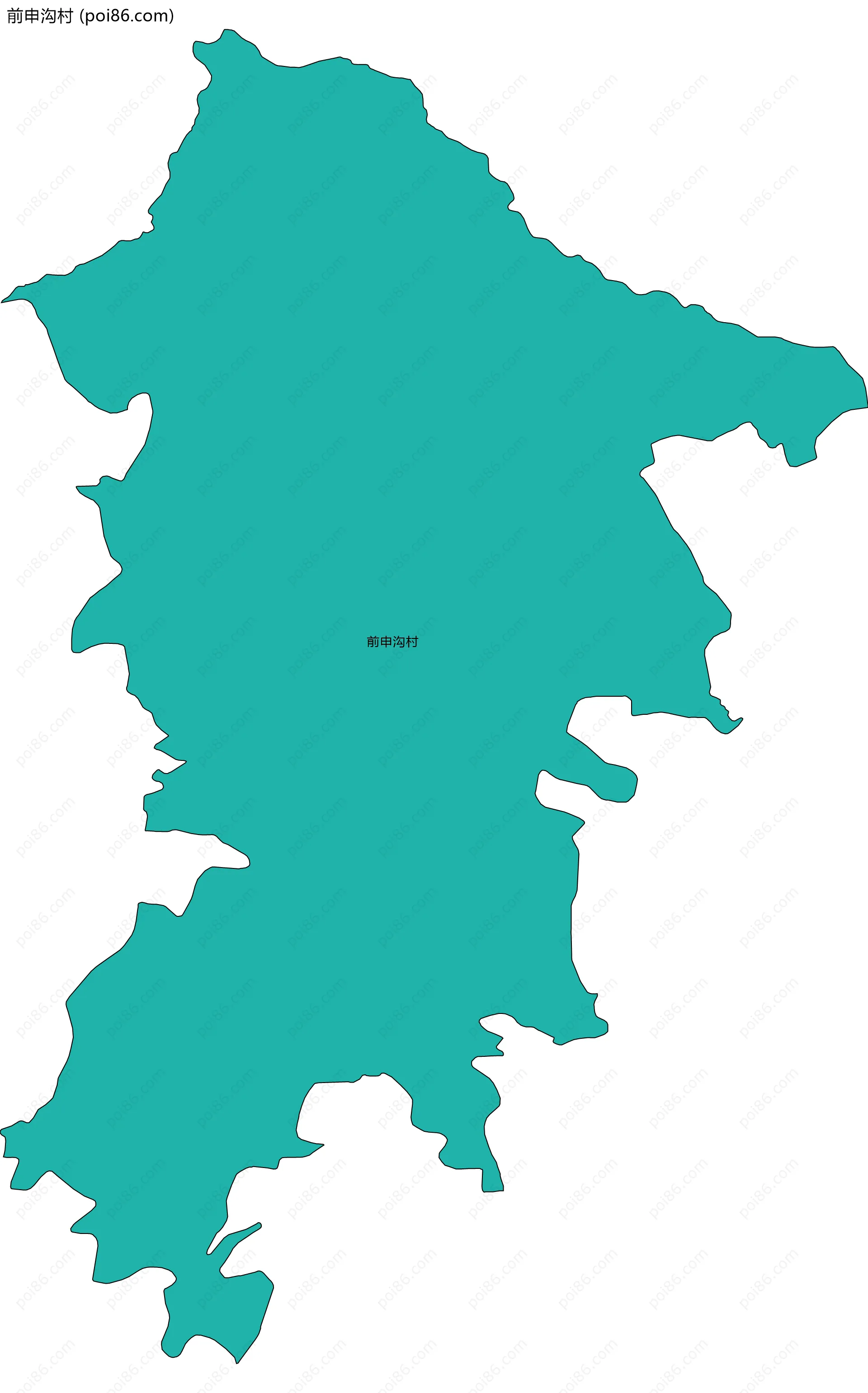 前申沟村边界地图